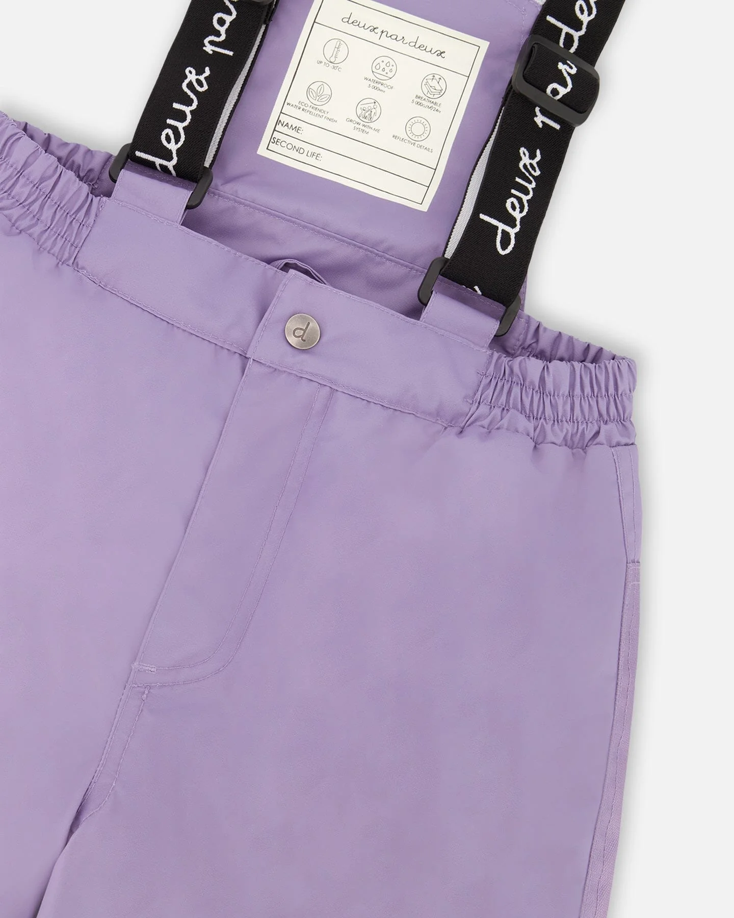 Two-Piece Discover Snowsuit With Printed Jacket Purple Gray - Deux par Deux