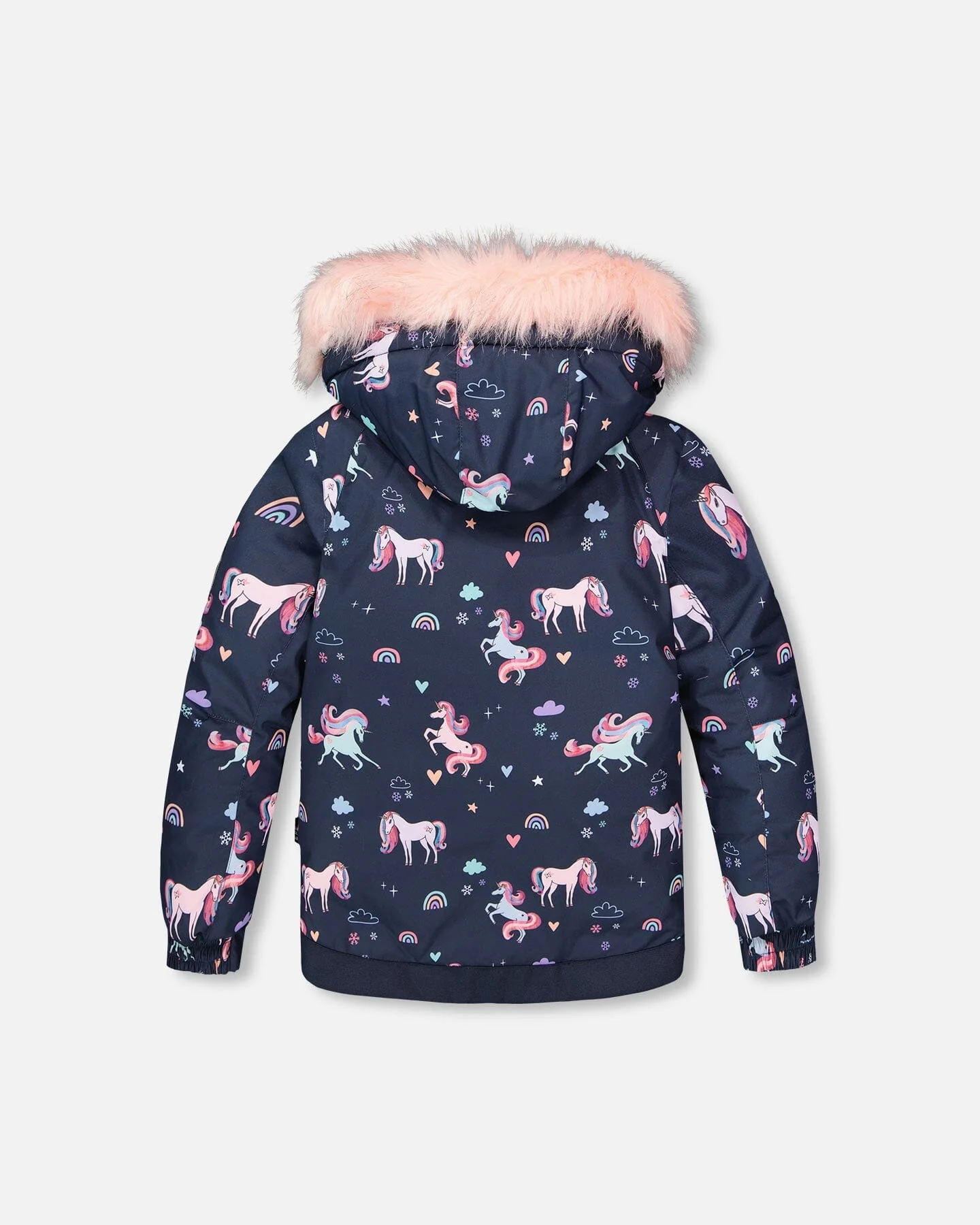 Two-Piece Play Snowsuit Navy Unicorn Print - Deux par Deux