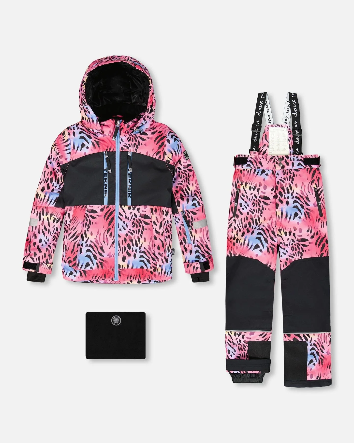 Two-Piece Teknik Snowsuit Multicolor Leopard And Zebra - Deux par Deux