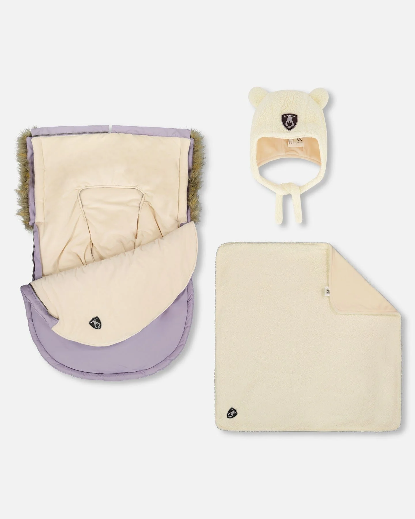 Bunting Bag Designed For Car Seat And Stroller Purple Gray - Deux par Deux