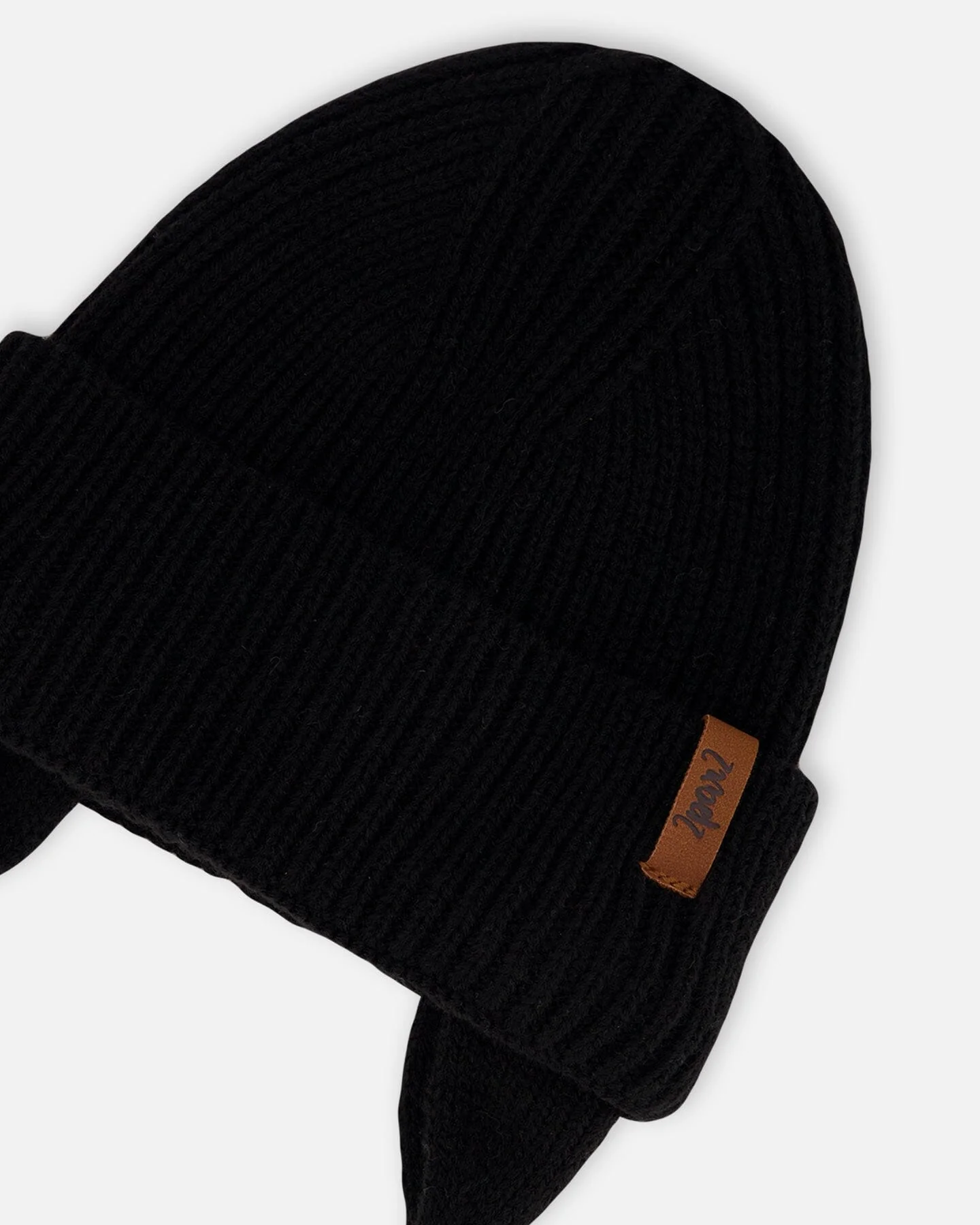 Baby Mid-Season Knit Hat Black - Deux par Deux