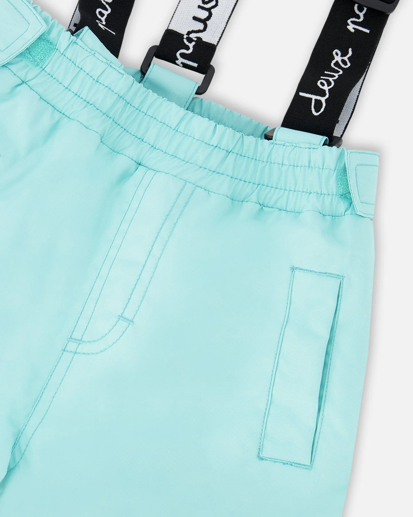 Two-Piece Chill Outerwear Set With Light Insulation Turquoise Blue - Deux par Deux