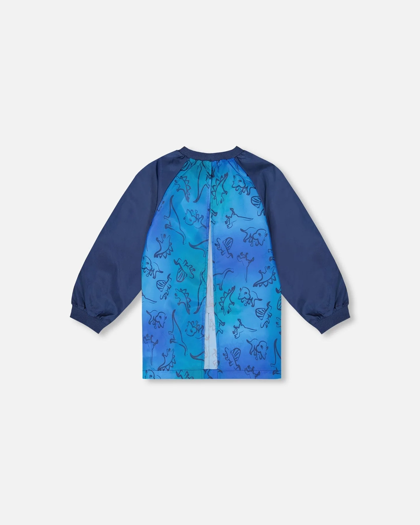 School Apron Blue Gradient Dinosaur Print - Deux par Deux