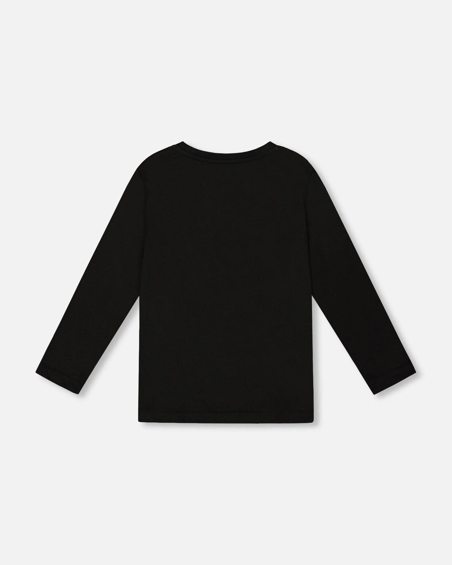 Long Sleeve Cotton Jersey Tee Shirt Black - Deux par Deux