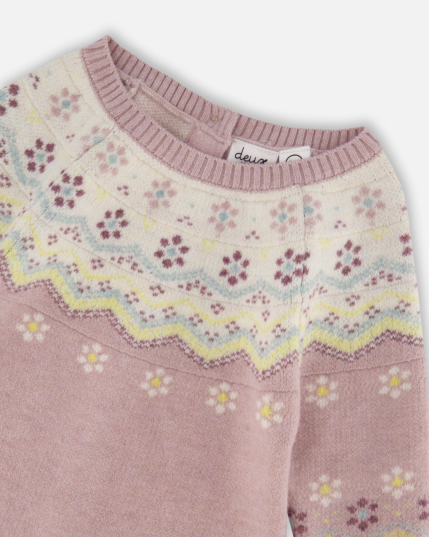 Jacquard Knitted Romper Keepsake Lilac - Deux par Deux