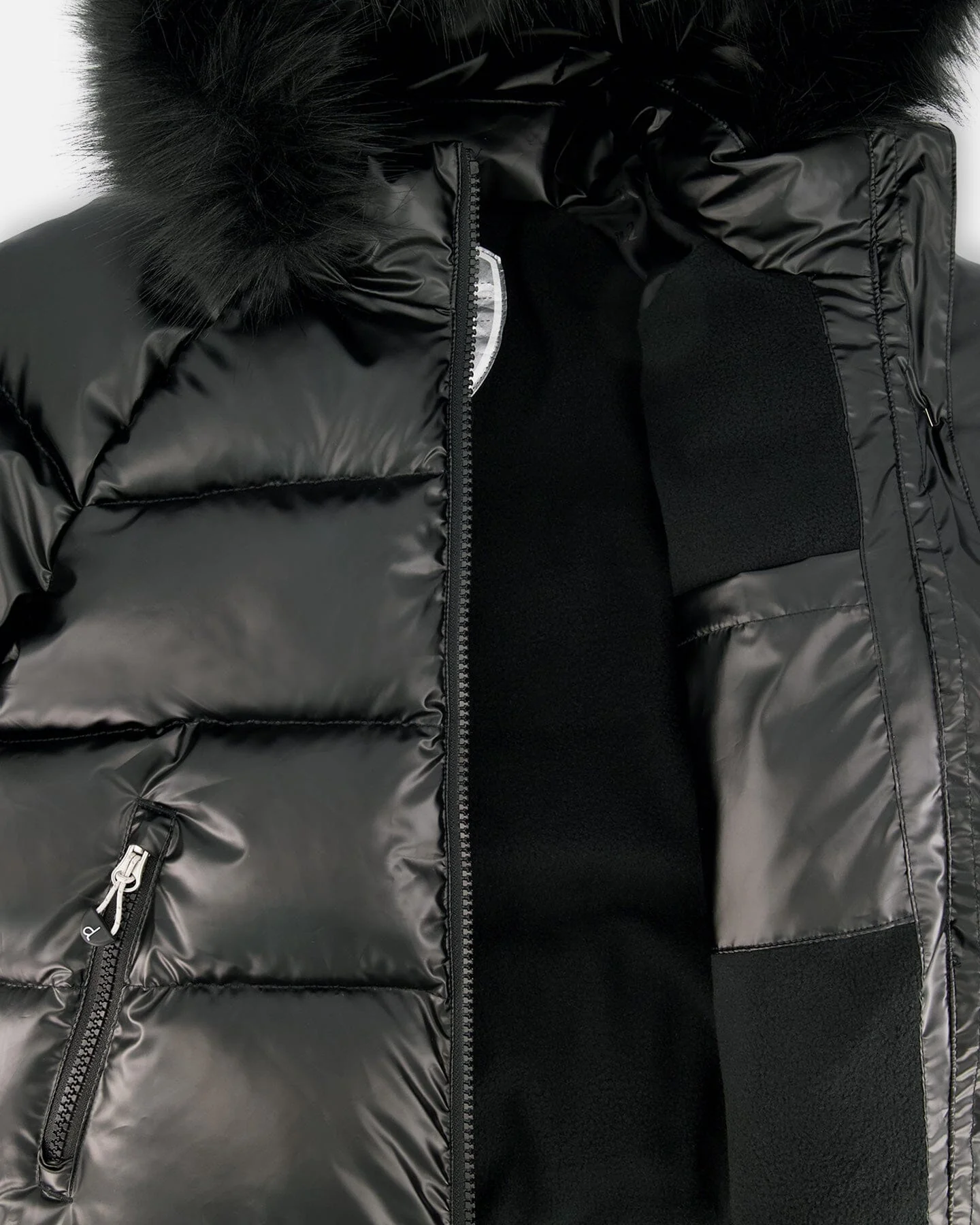 Black Quilted Bomber-Style Winter Coat - Deux par Deux