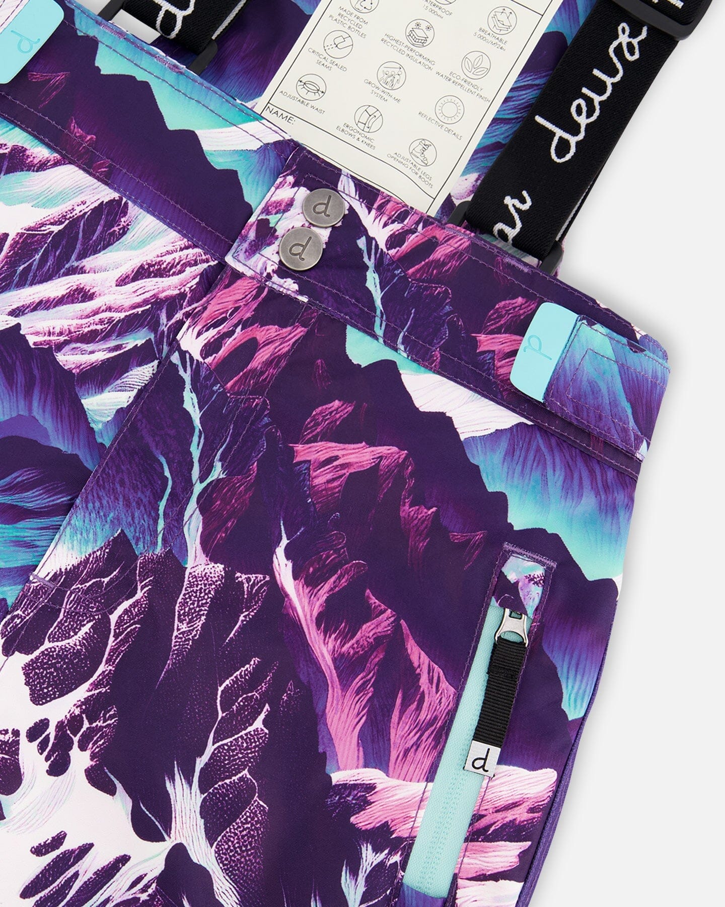 Two-Piece Teknik Snowsuit Purple Mountain Print - Deux par Deux