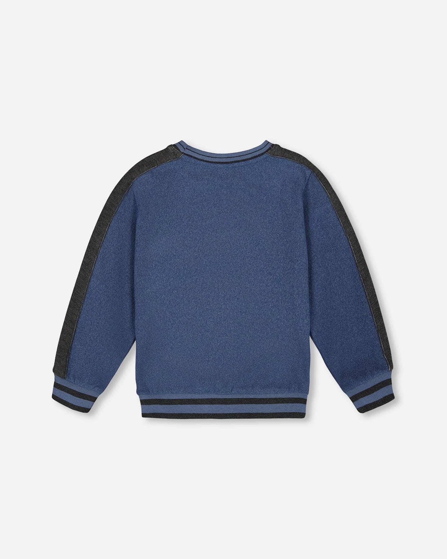 Super Soft Flat Back Rib Sweatshirt Dark Steel Blue - Deux par Deux