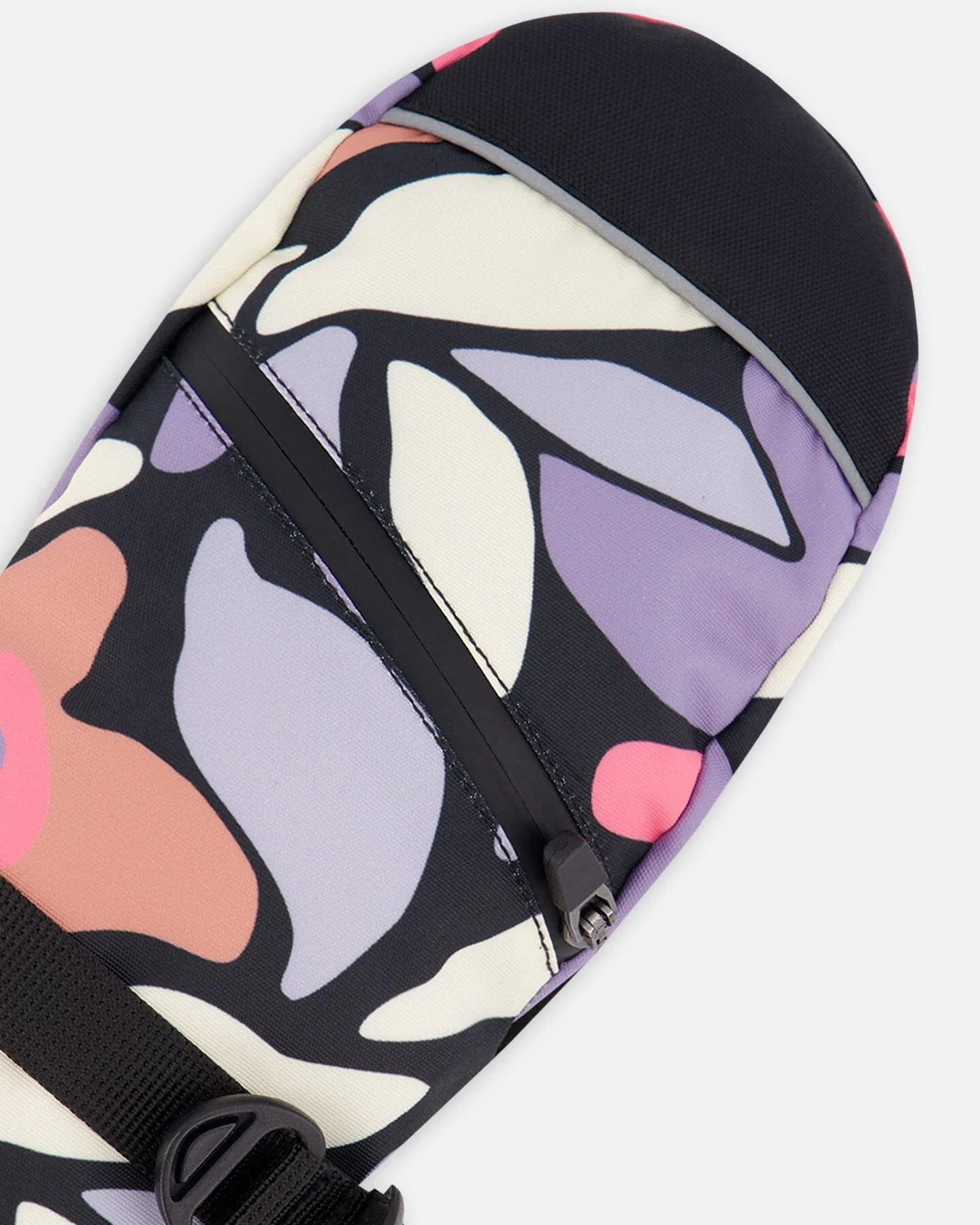 Winter Mittens Teknik Black Retro Flower Print - Deux par Deux