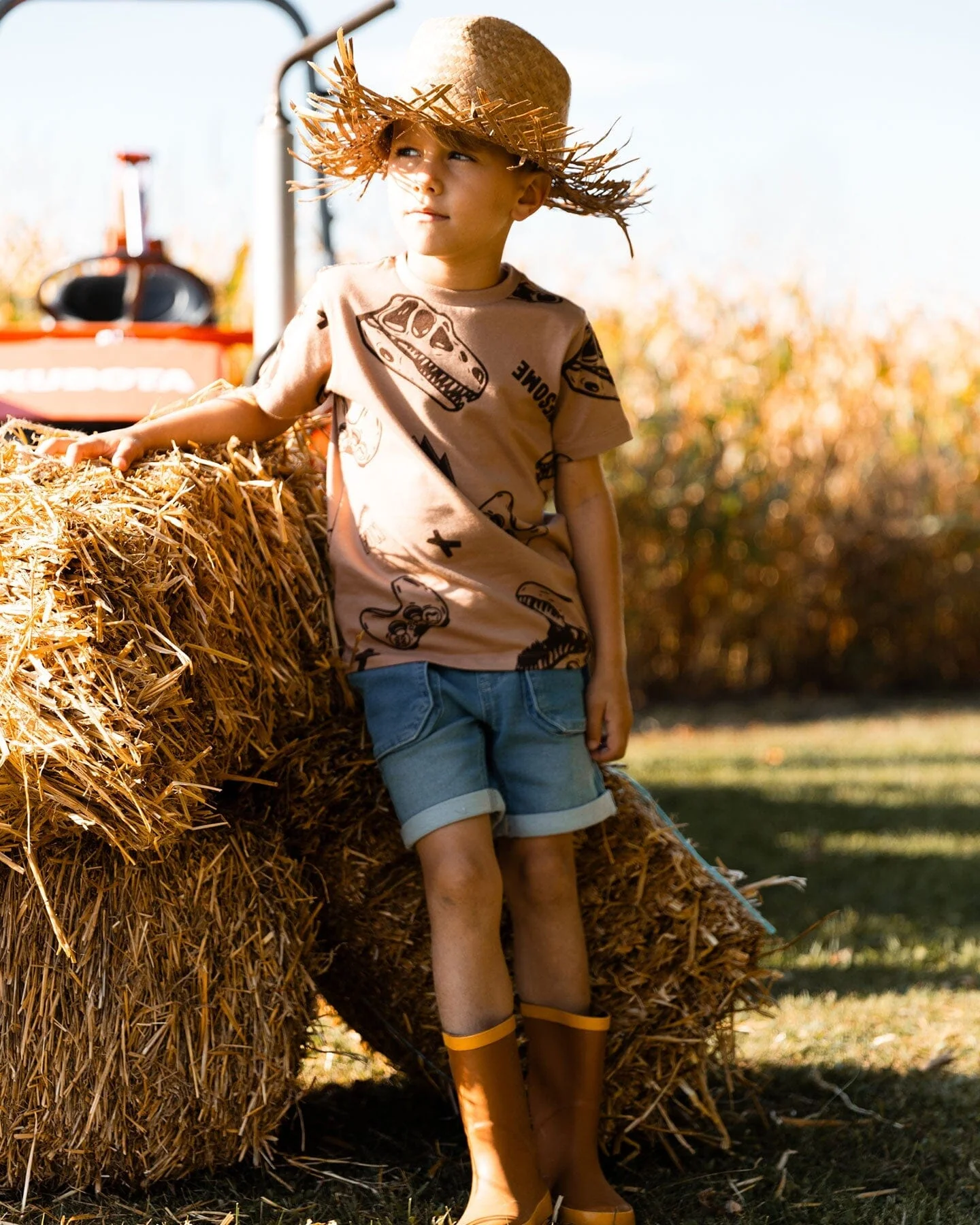 French Terry Denim Short Denim Blue - Deux par Deux