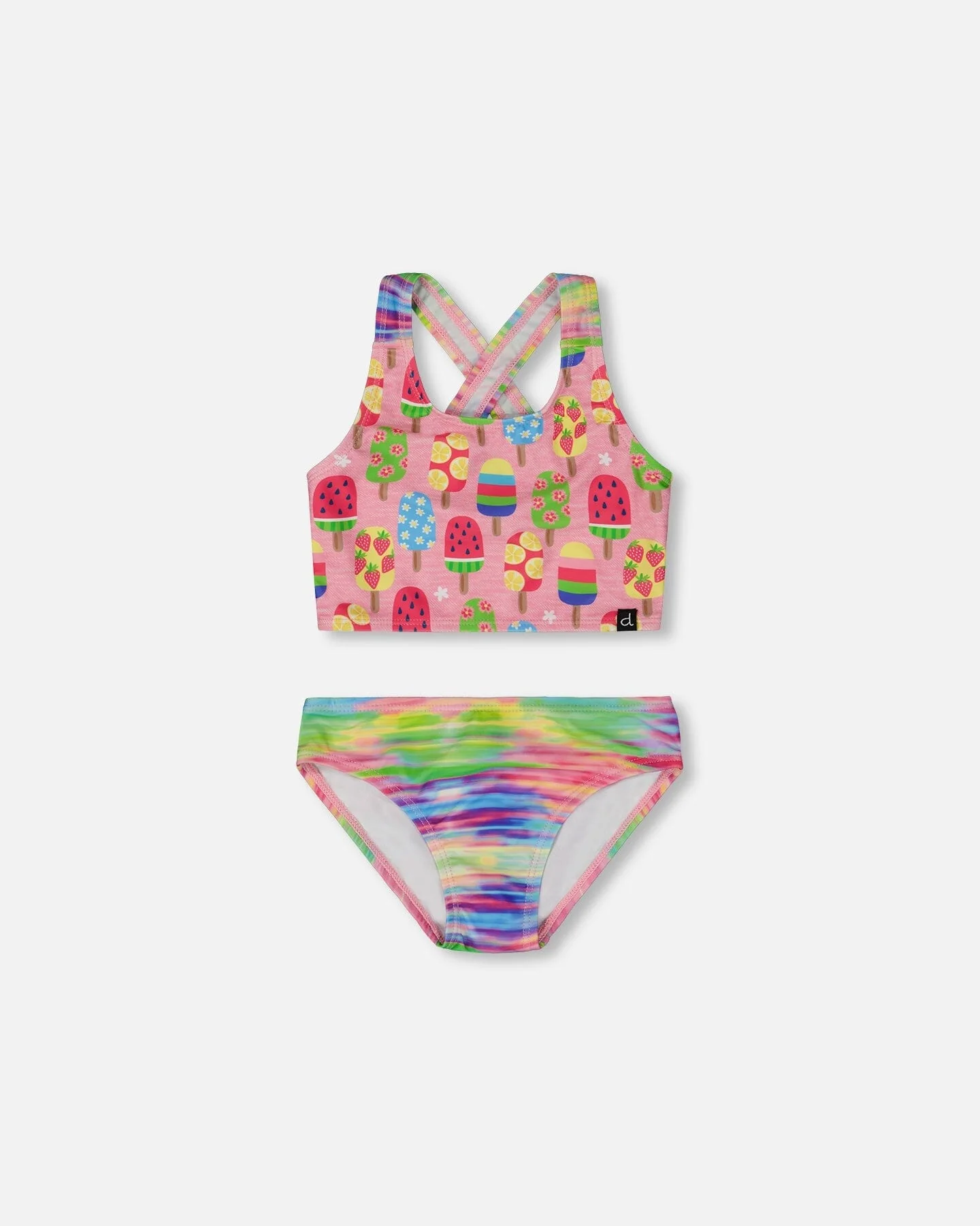 Printed Two-Piece Swimsuit Multicolored - Deux par Deux