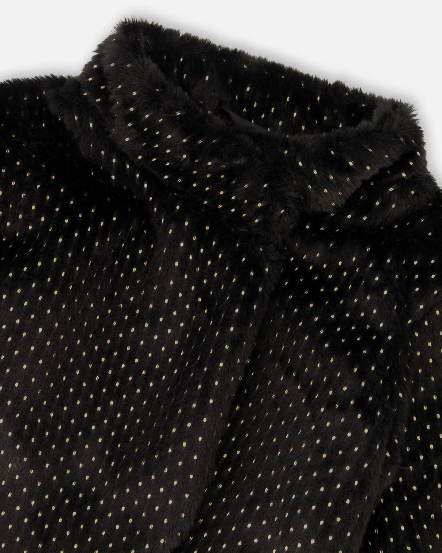 Fake Fur Short Jacket Black - Deux par Deux