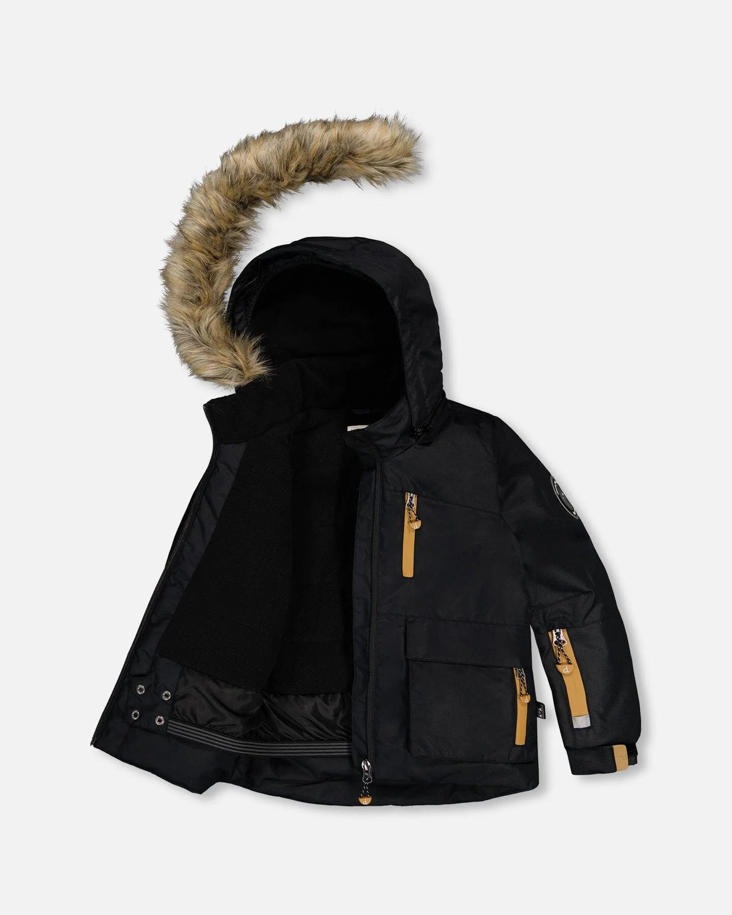 Two-Piece Play Snowsuit With Contrast Jacket Brown Sugar - Deux par Deux