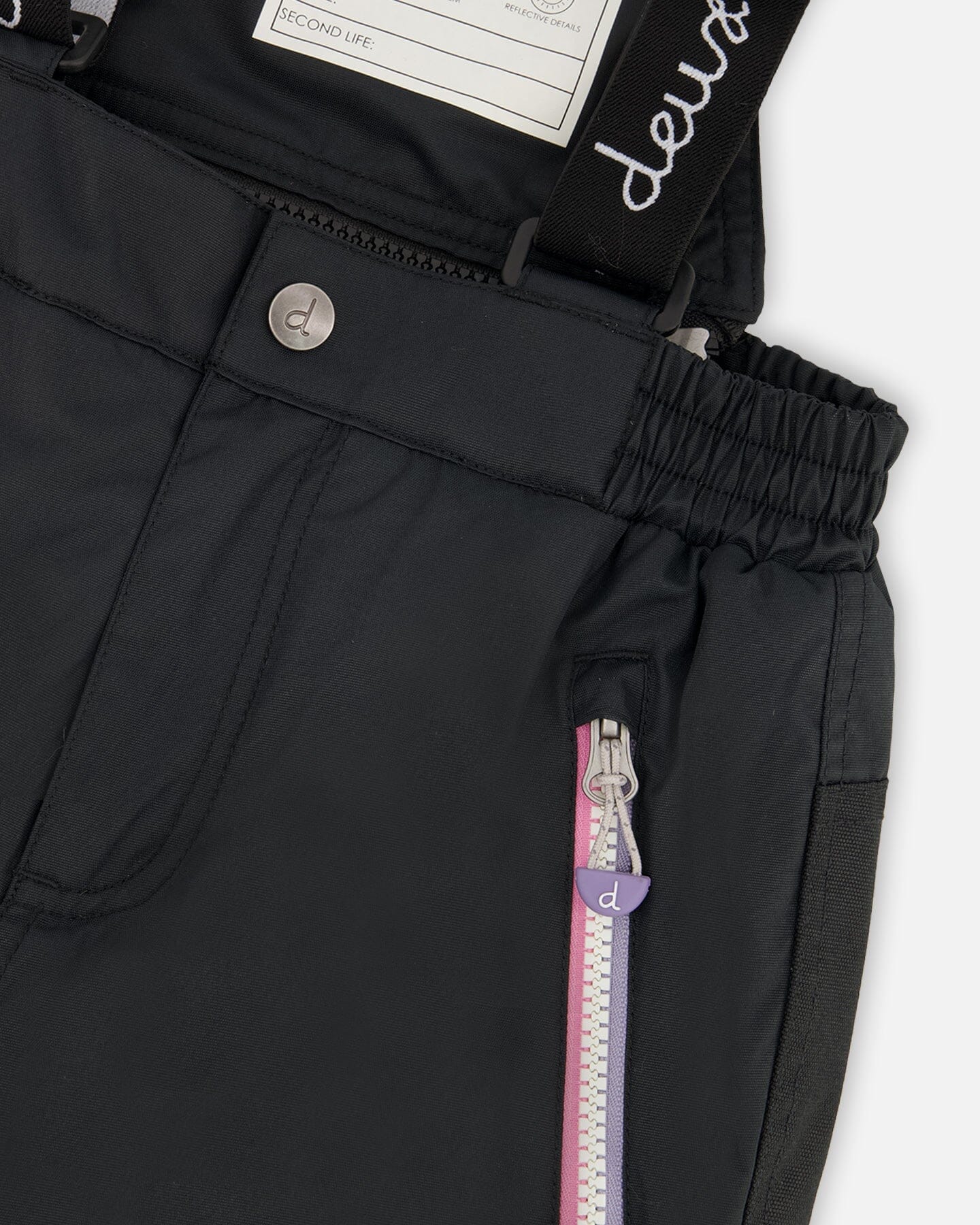 Two-Piece Play Snowsuit With Allover Print Jacket And Solid Pant Black - Deux par Deux