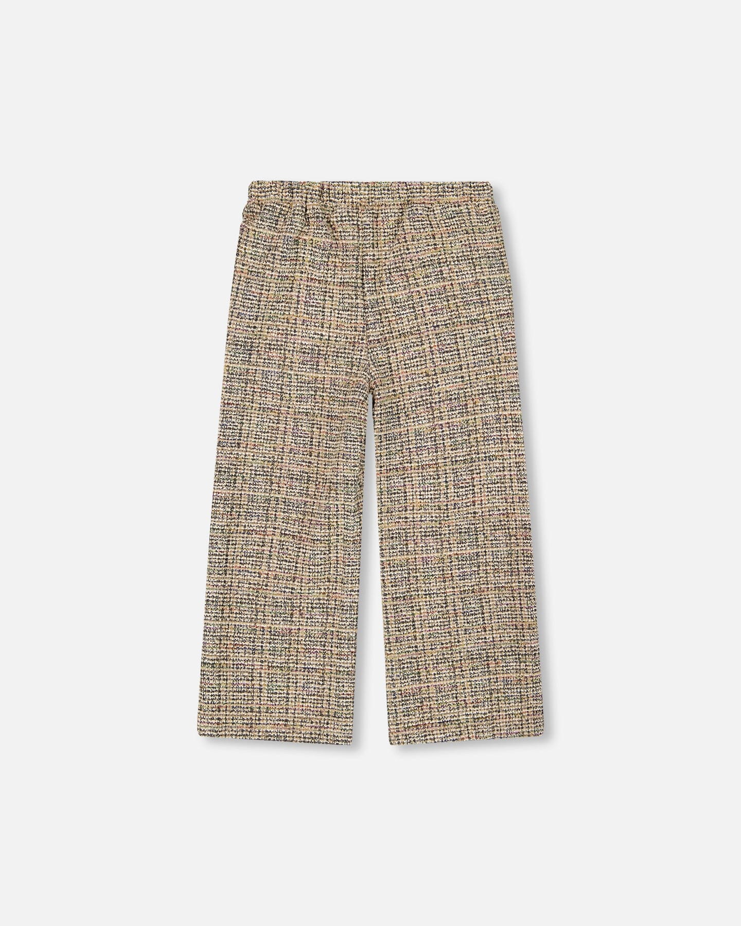 Tweed Flare Pants Beige And Black - Deux par Deux