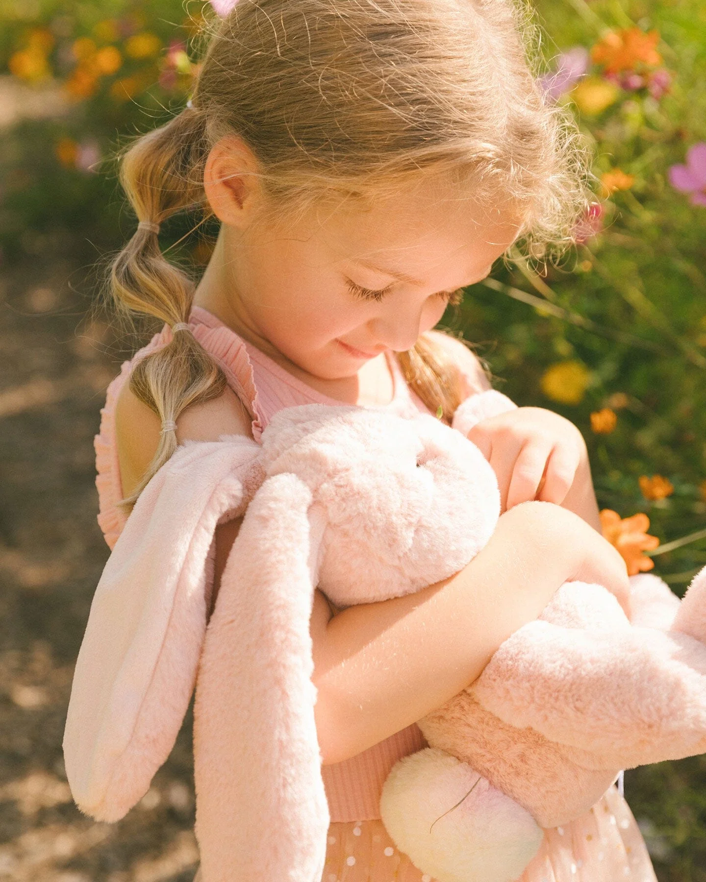 Bi-Material Dress With Printed Dots On Mesh Skirt Warm Old Pink - Deux par Deux