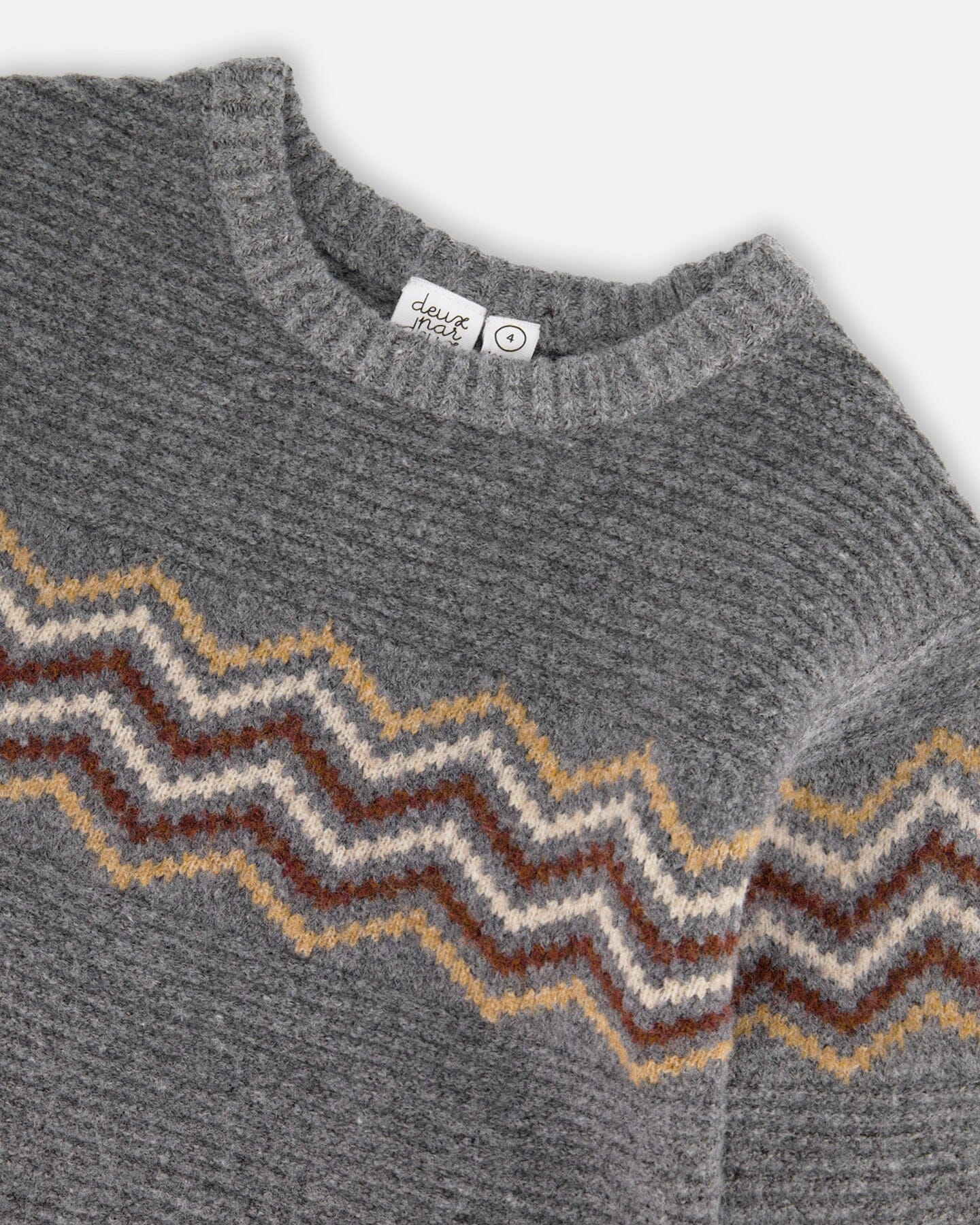 Knit Sweater Dark Heather Gray - Deux par Deux