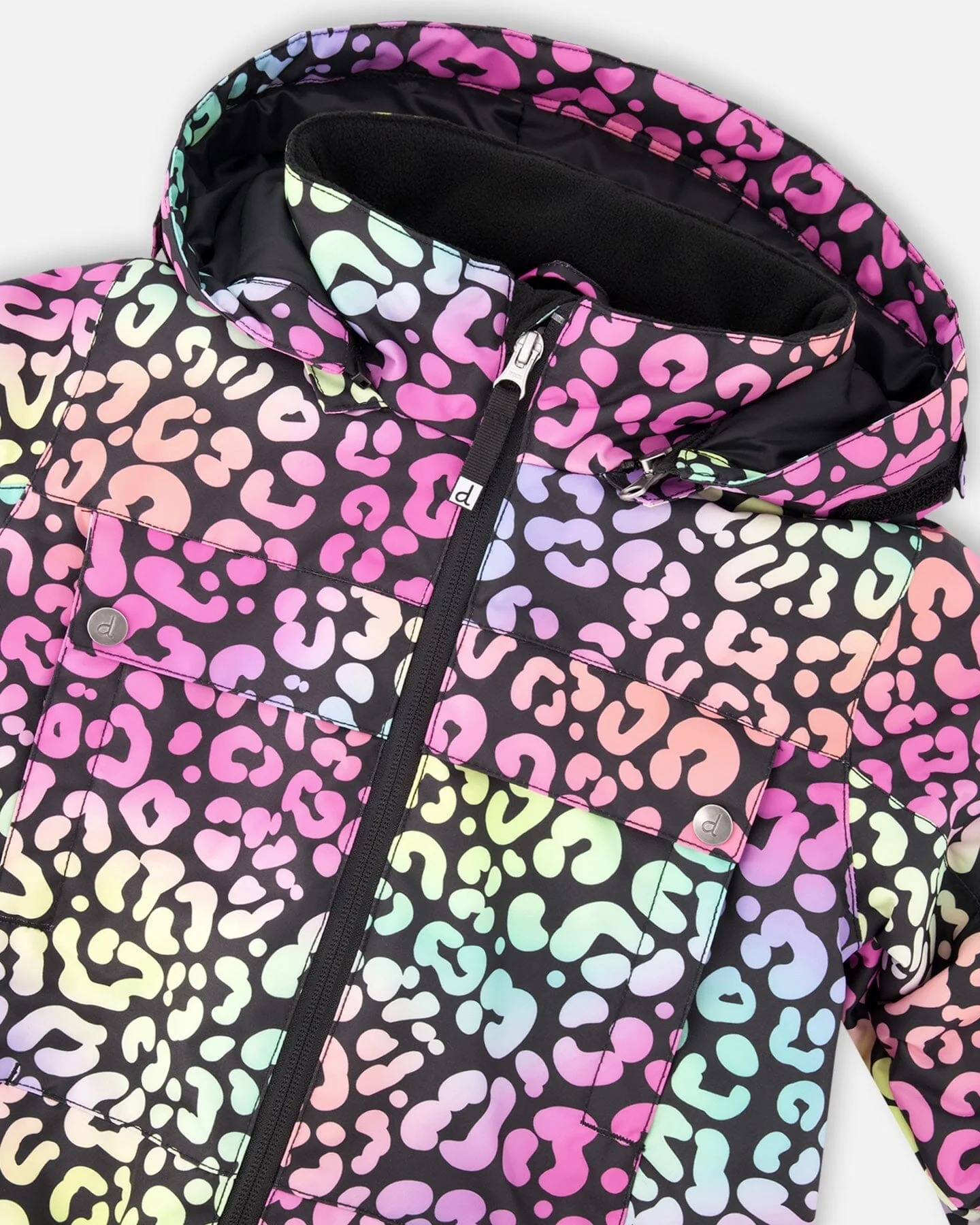 One-Piece Teknik Snowsuit Rainbow Leopard - Deux par Deux