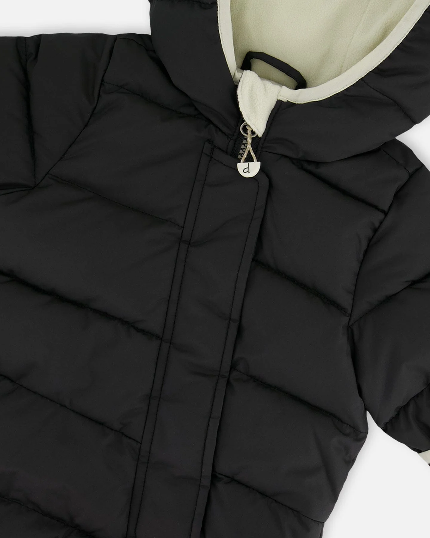 One-Piece Baby Cloud Compressible Snowsuit Designed For Car Seat Black - Deux par Deux