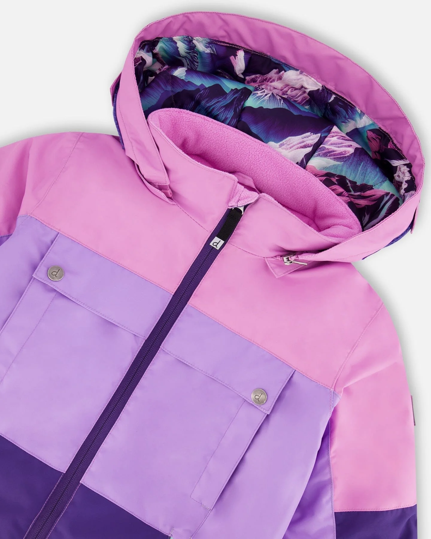 Two-Piece Teknik Snowsuit Purple Mountain Print - Deux par Deux