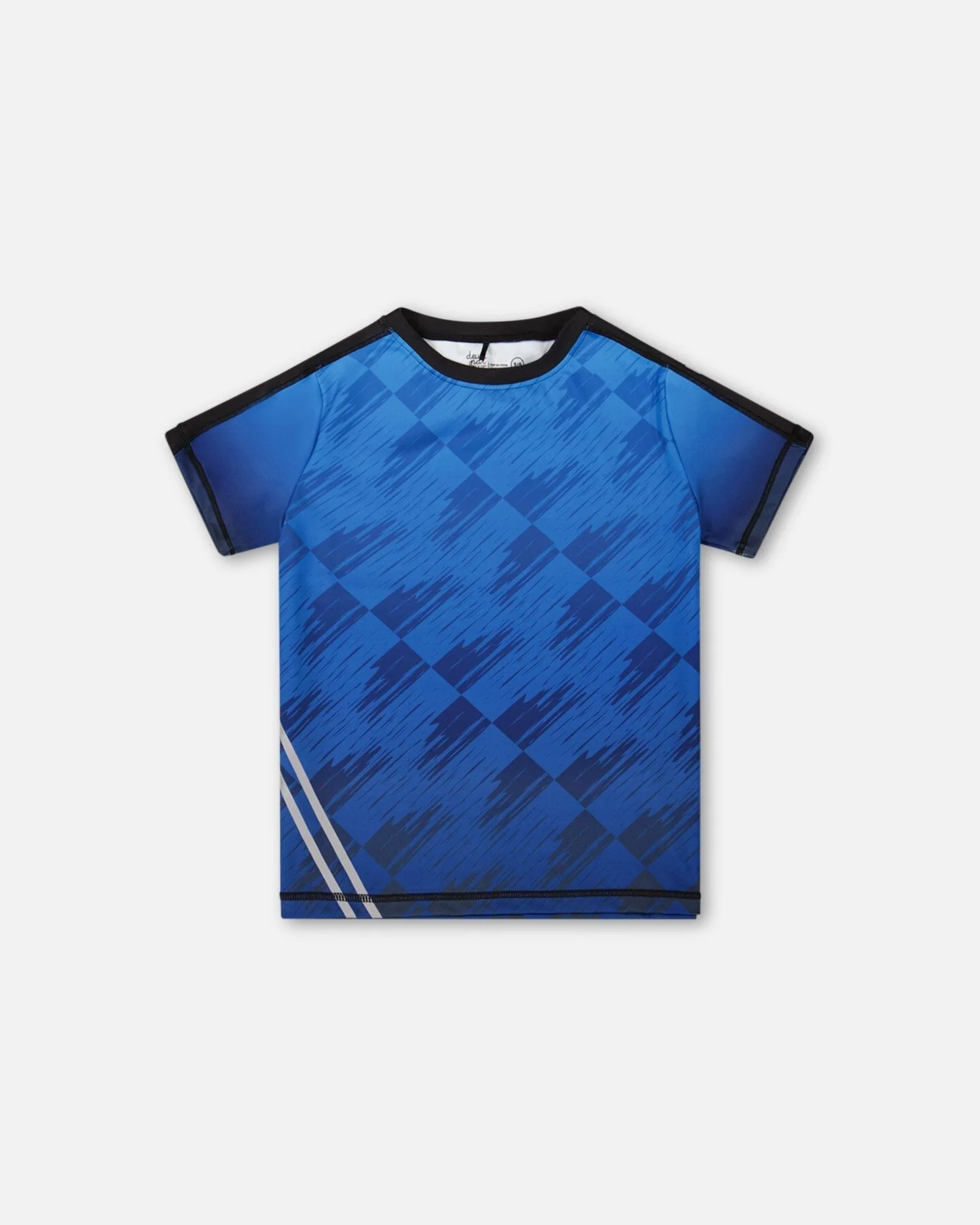 Printed Athletic Top Blue And Black - Deux par Deux
