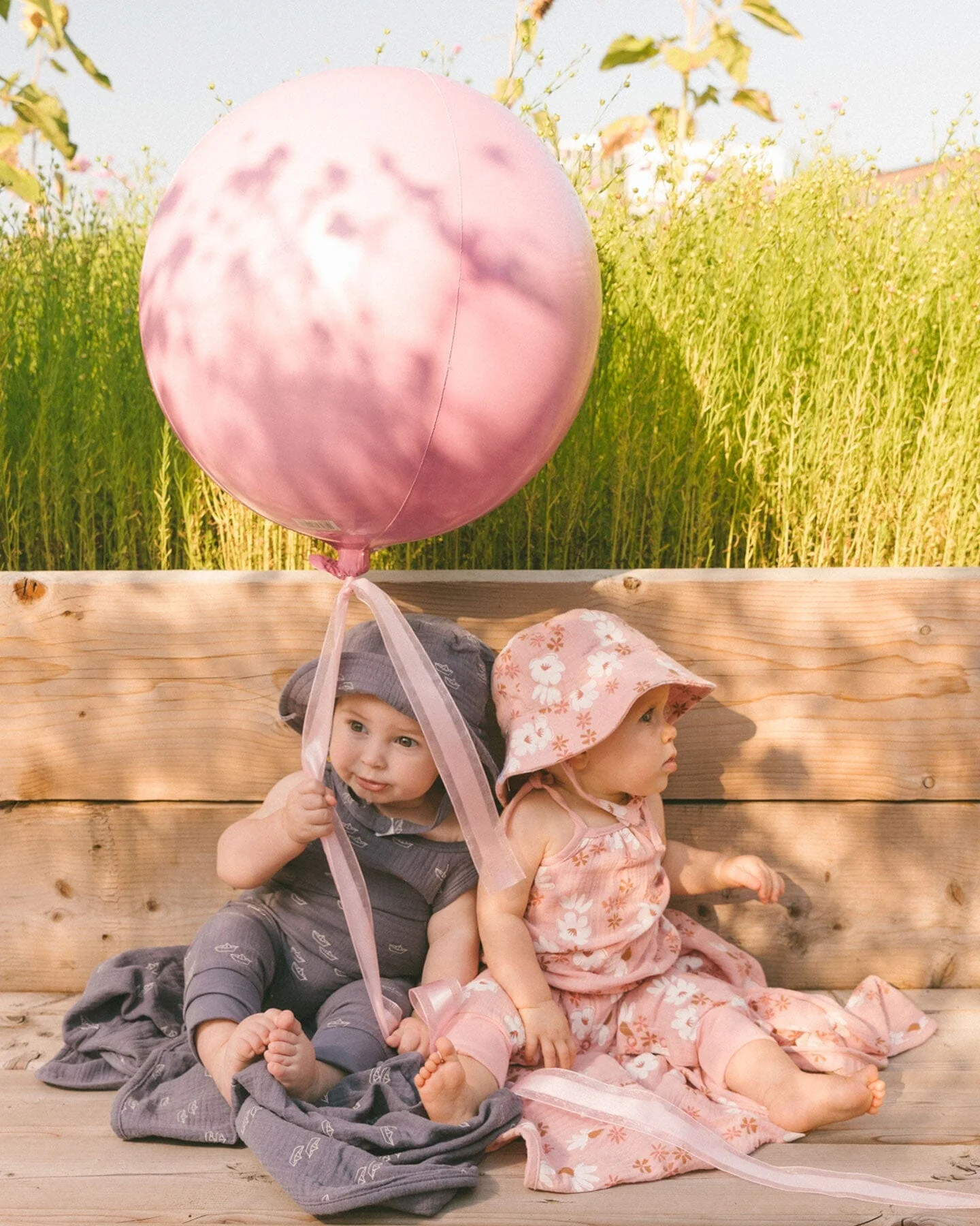 Printed Muslin One-Piece Jumpsuit Navy Blue Paper Boats - Deux par Deux