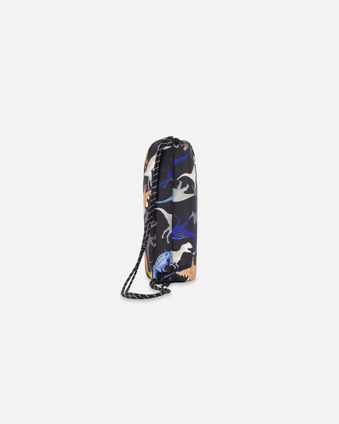 Drawstring Bag Black Dinosaur Print - Deux par Deux