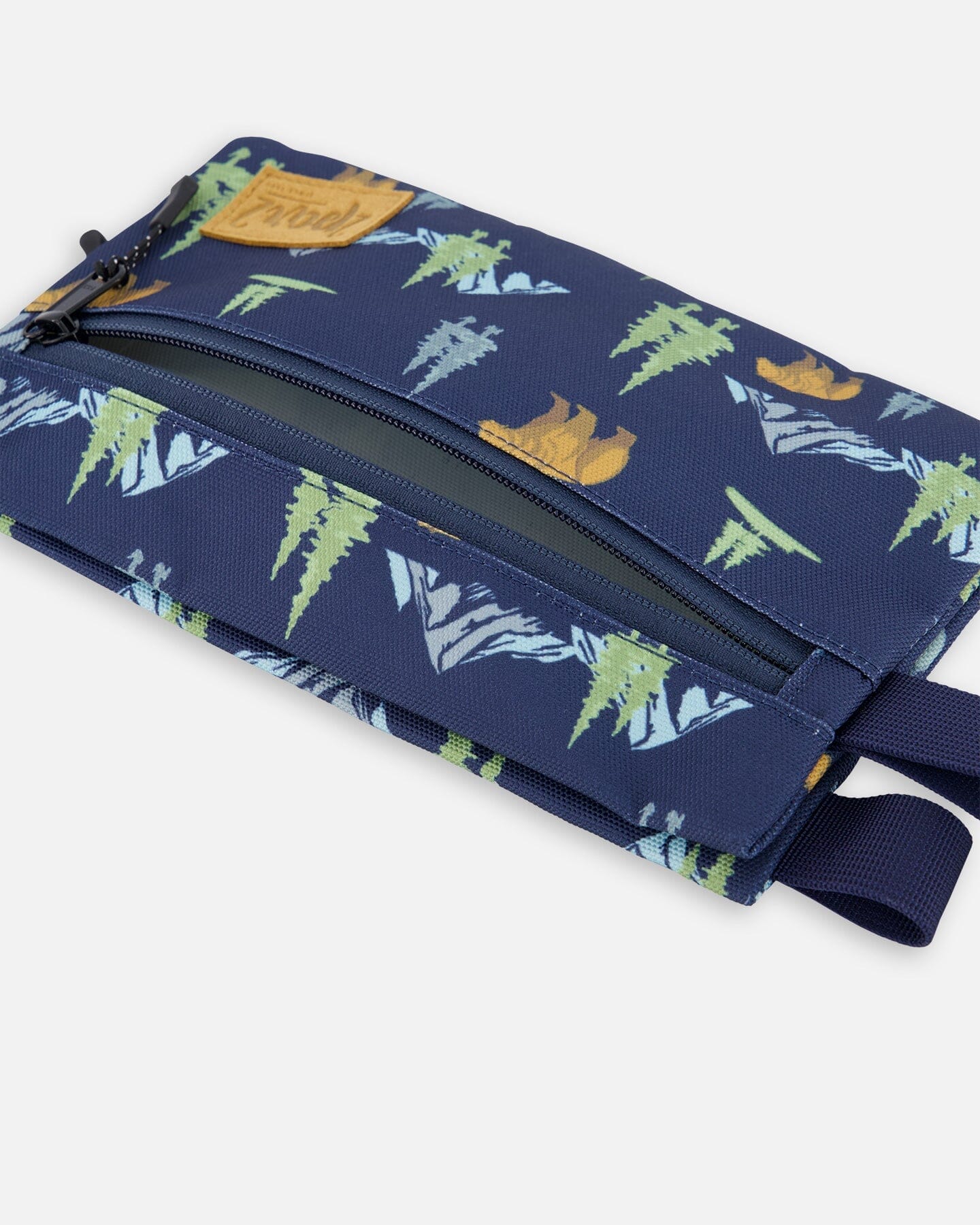 Double Pencil Case Navy Animal Print - Deux par Deux