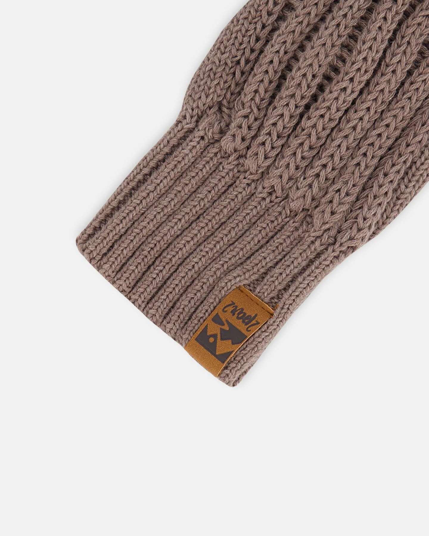 Knit Mittens Taupe - Deux par Deux