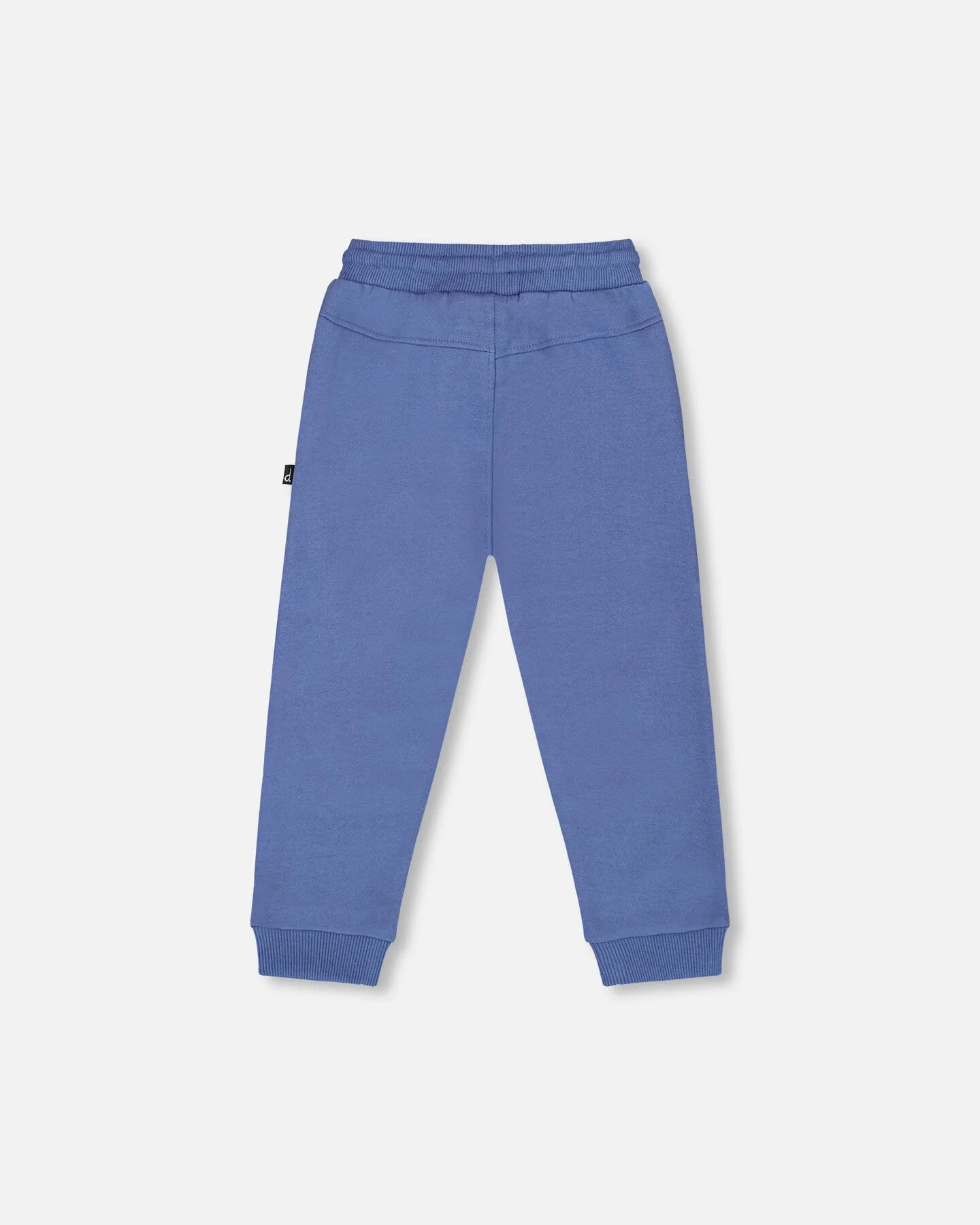 Fleece Sweatpants With Articulated Knees Blue - Deux par Deux
