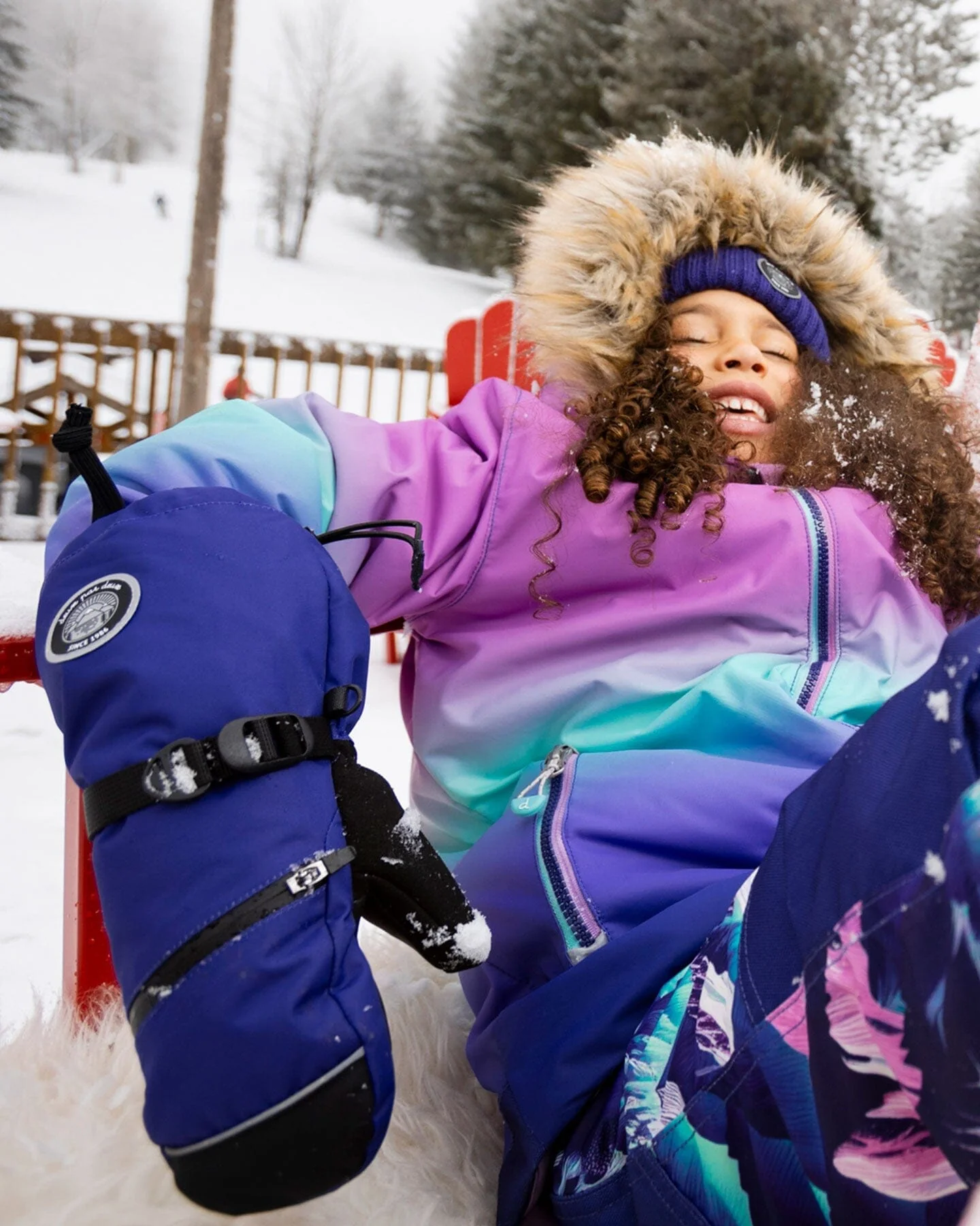 Winter Mittens Teknik Dark Purple - Deux par Deux