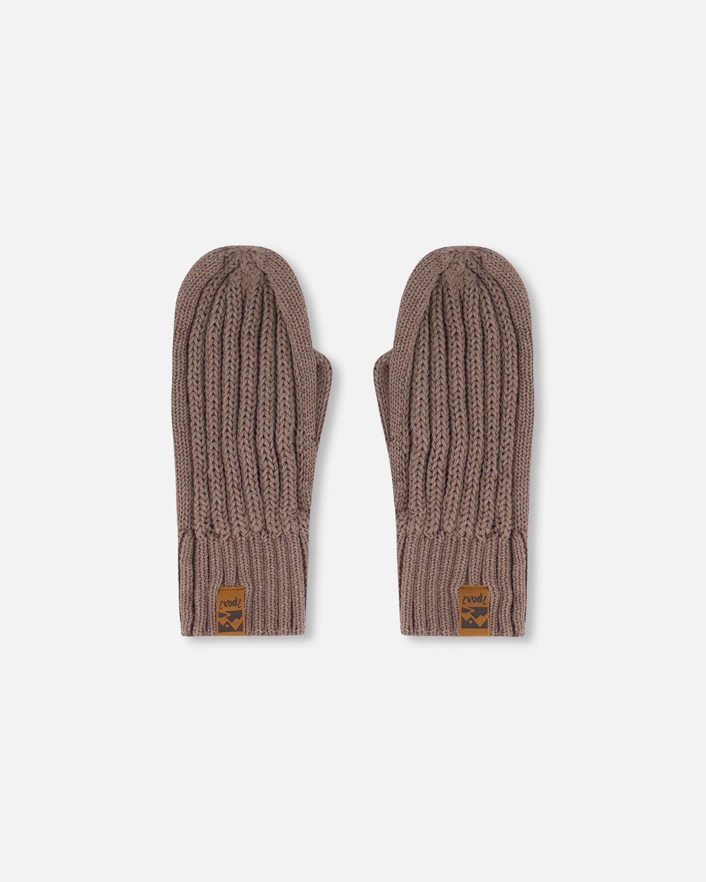 Knit Mittens Taupe - Deux par Deux