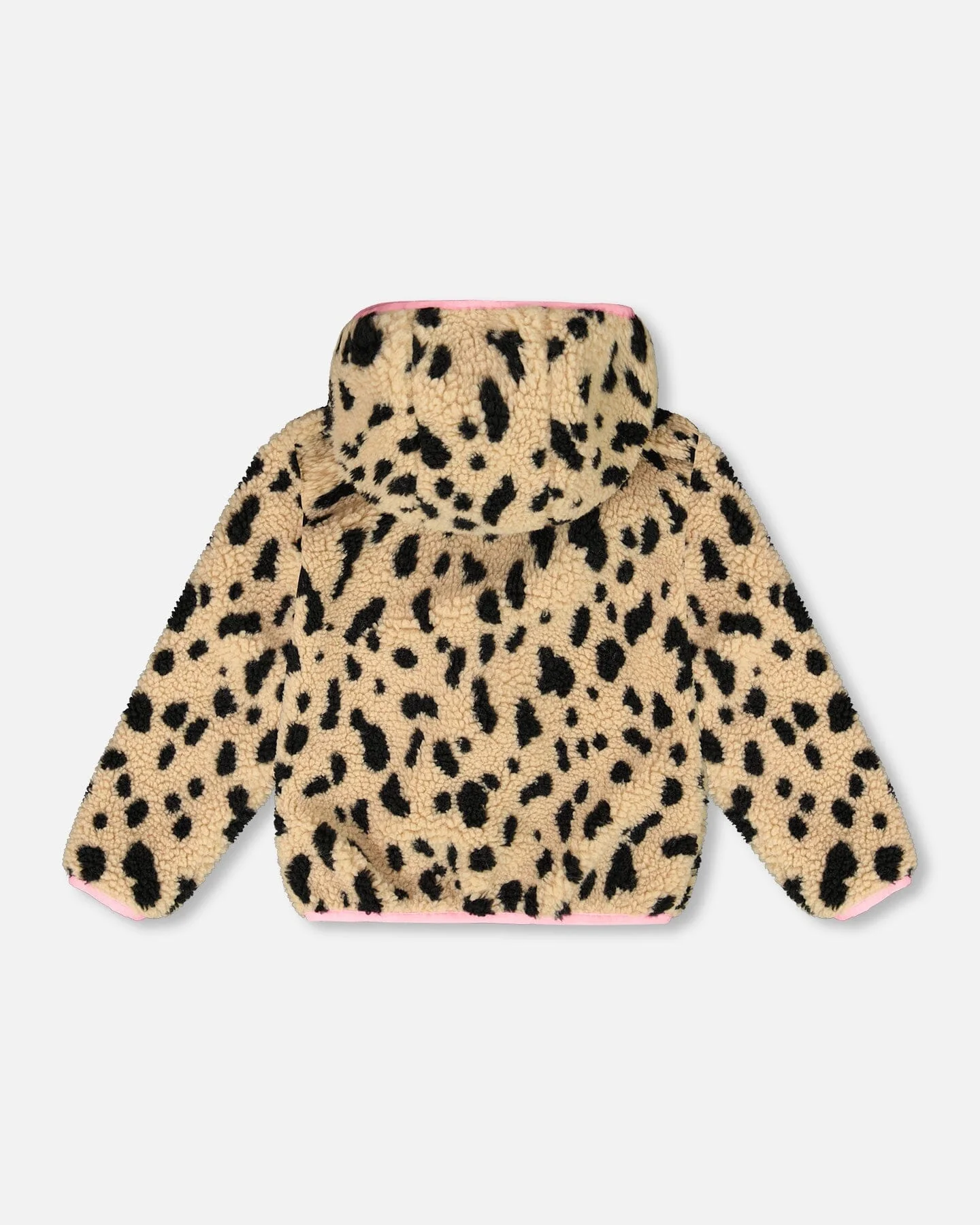 Reversible Mid-Season Sherpa Jacket Leopard - Deux par Deux