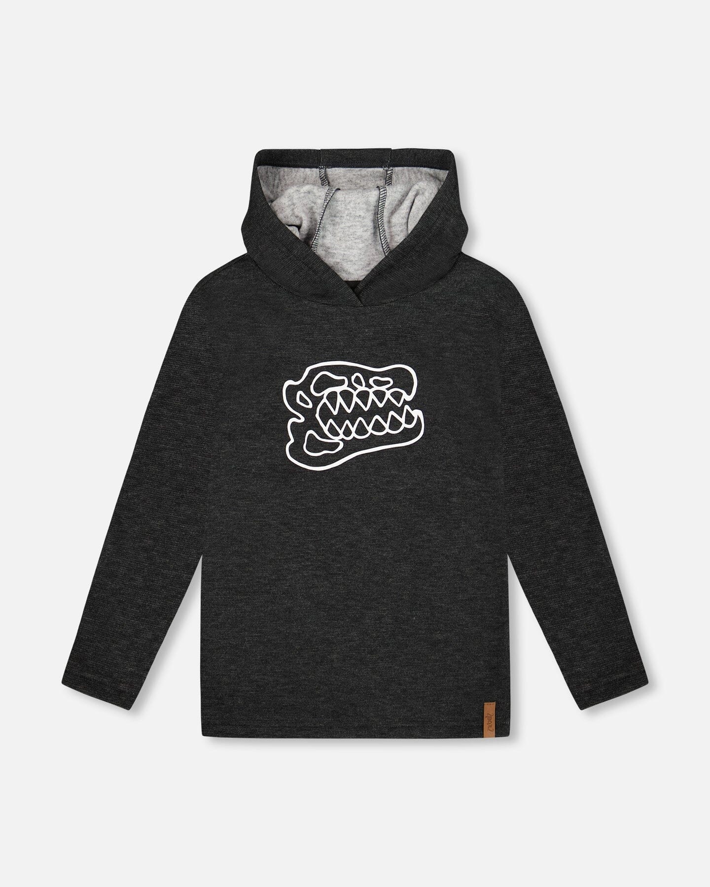 Long Sleeve Super Soft Brushed Jersey Hooded Tee Black - Deux par Deux