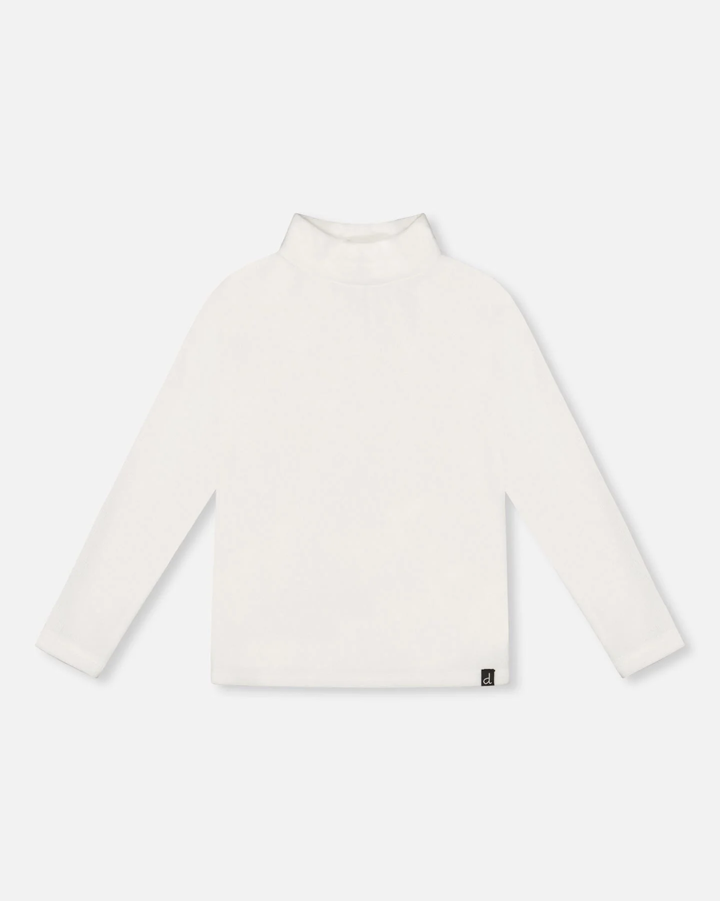 Super Soft Ribbed Mock Neck Top Off-White - Deux par Deux