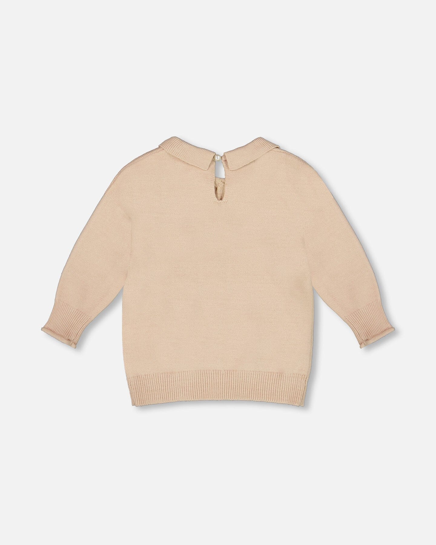 3/4 Sleeve Knitted Sweater Beige - Deux par Deux