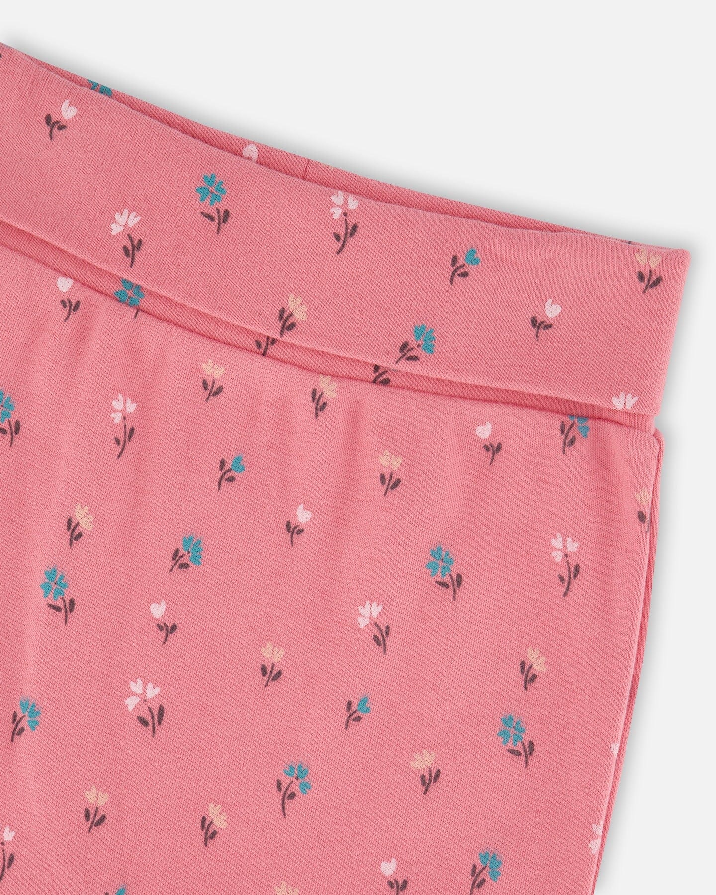 Organic Cotton Evolutive Pant Pink Floral - Deux par Deux