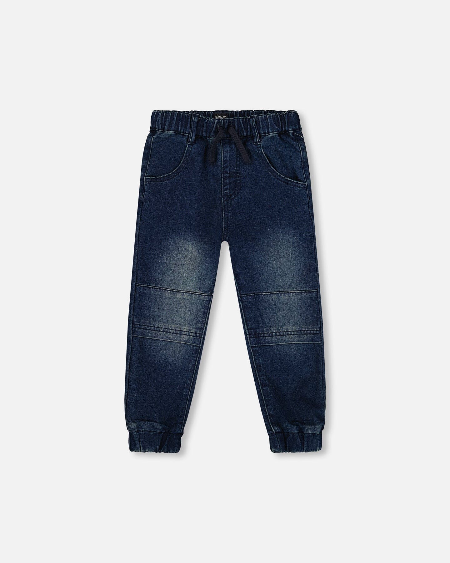 French Terry Jogger Pants Dark Blue Denim - Deux par Deux