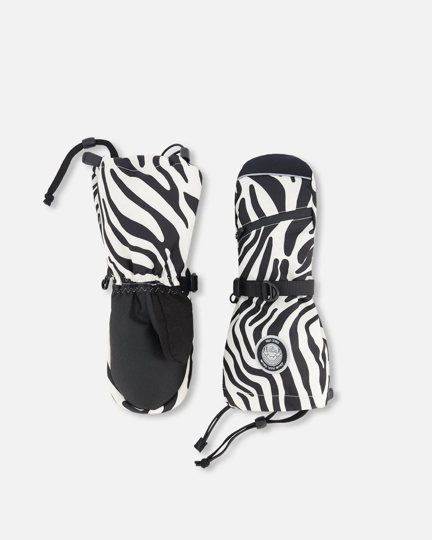 Winter Mittens Teknik Zebra Print - Deux par Deux