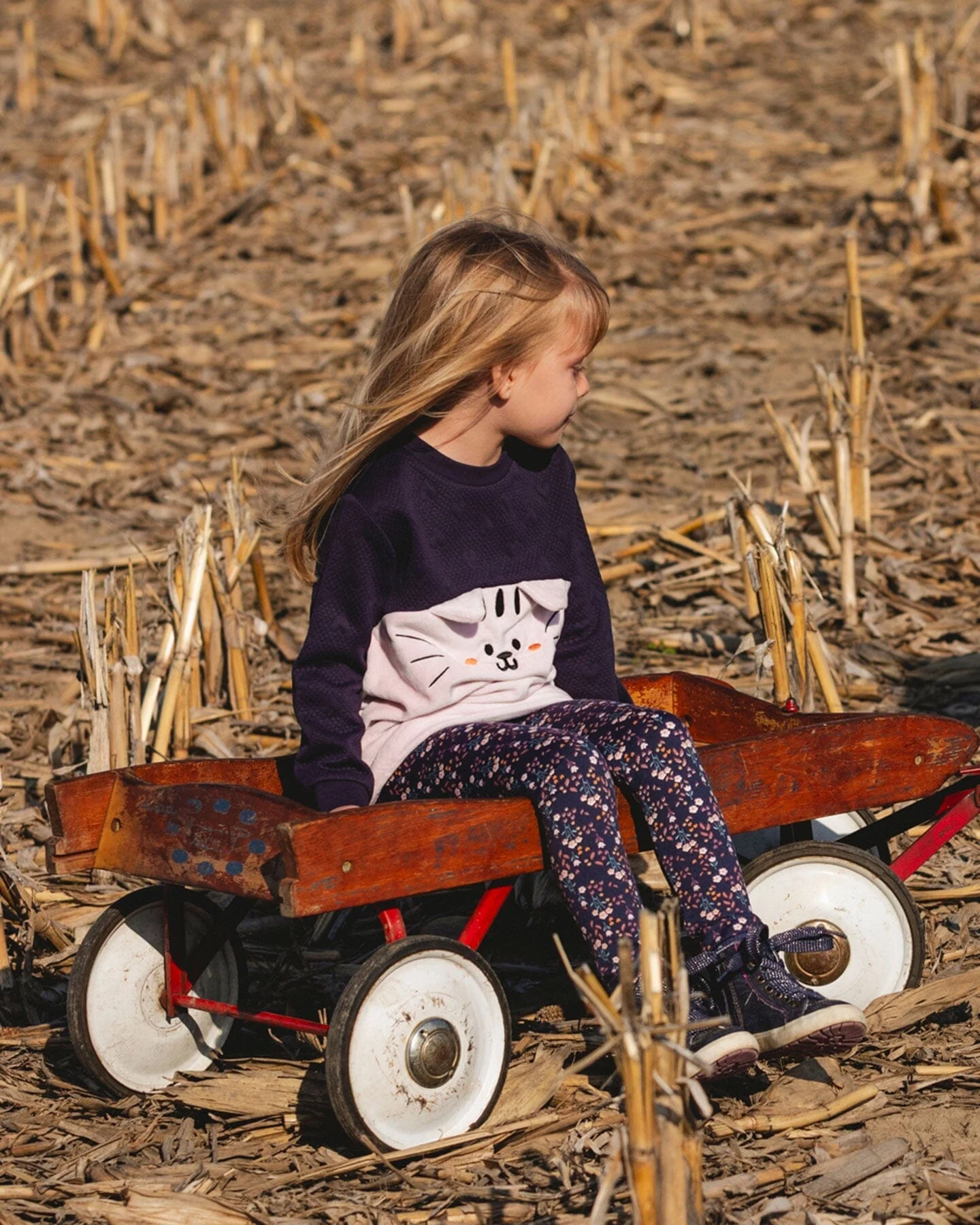 Jersey Leggings Navy Floral - Deux par Deux