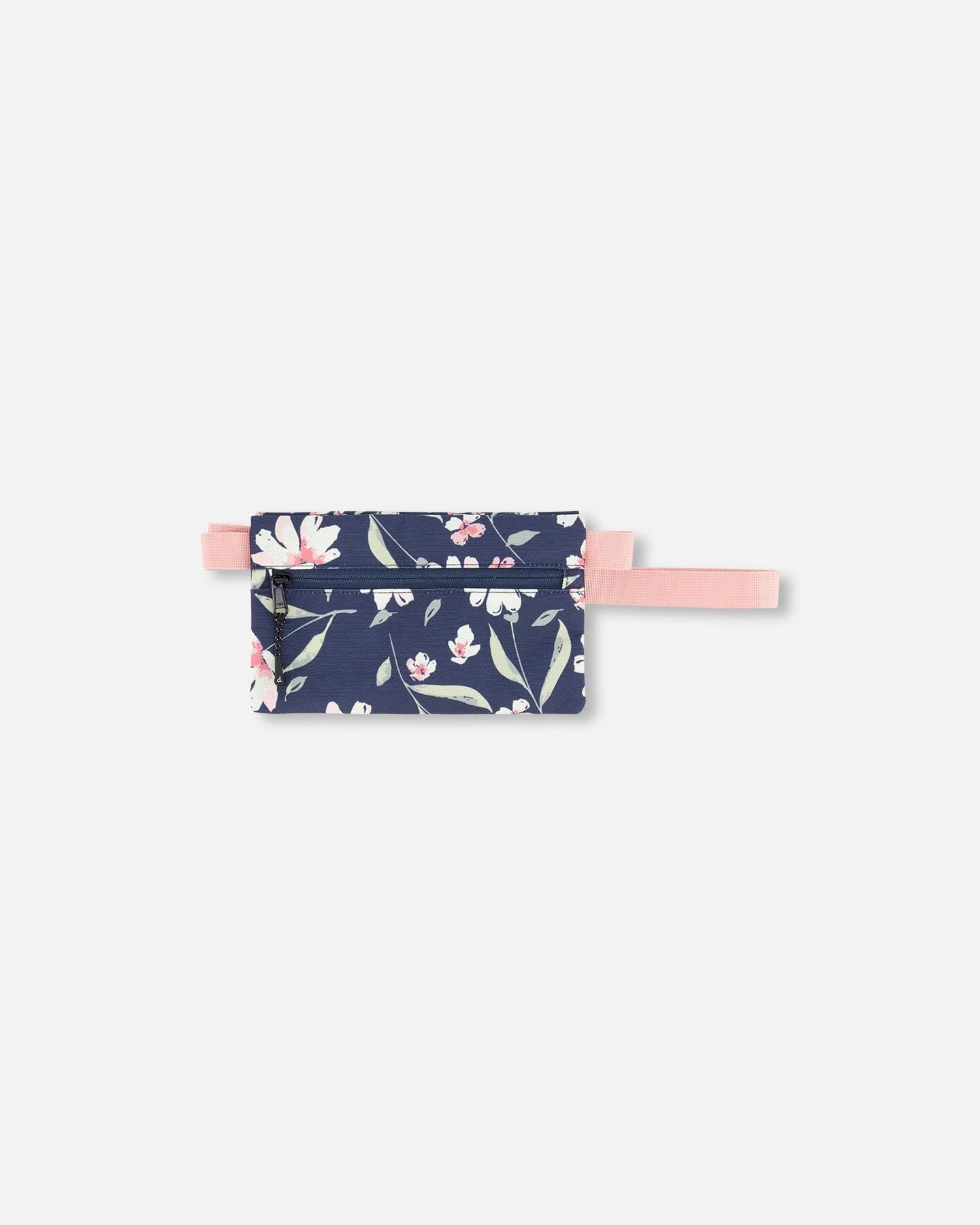 Double Pencil Case Navy Flower Print - Deux par Deux