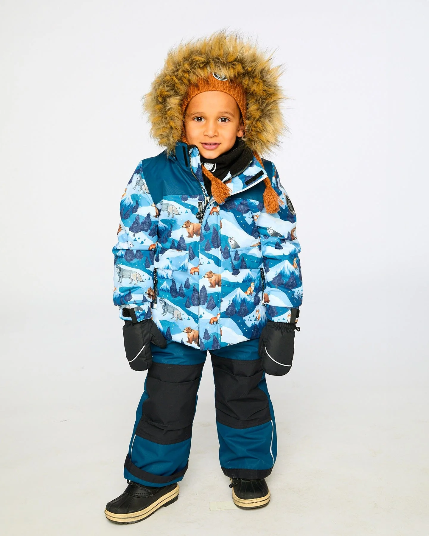 Two-Piece Discover Snowsuit Dark Teal - Deux par Deux