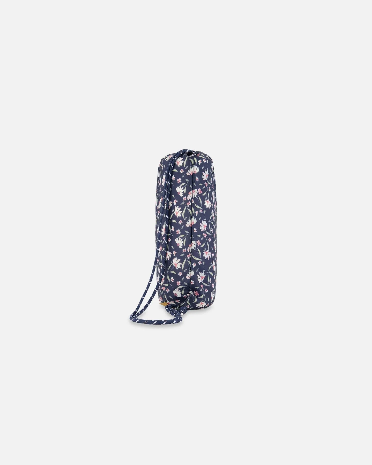 Drawstring Bag Navy Flower Print - Deux par Deux