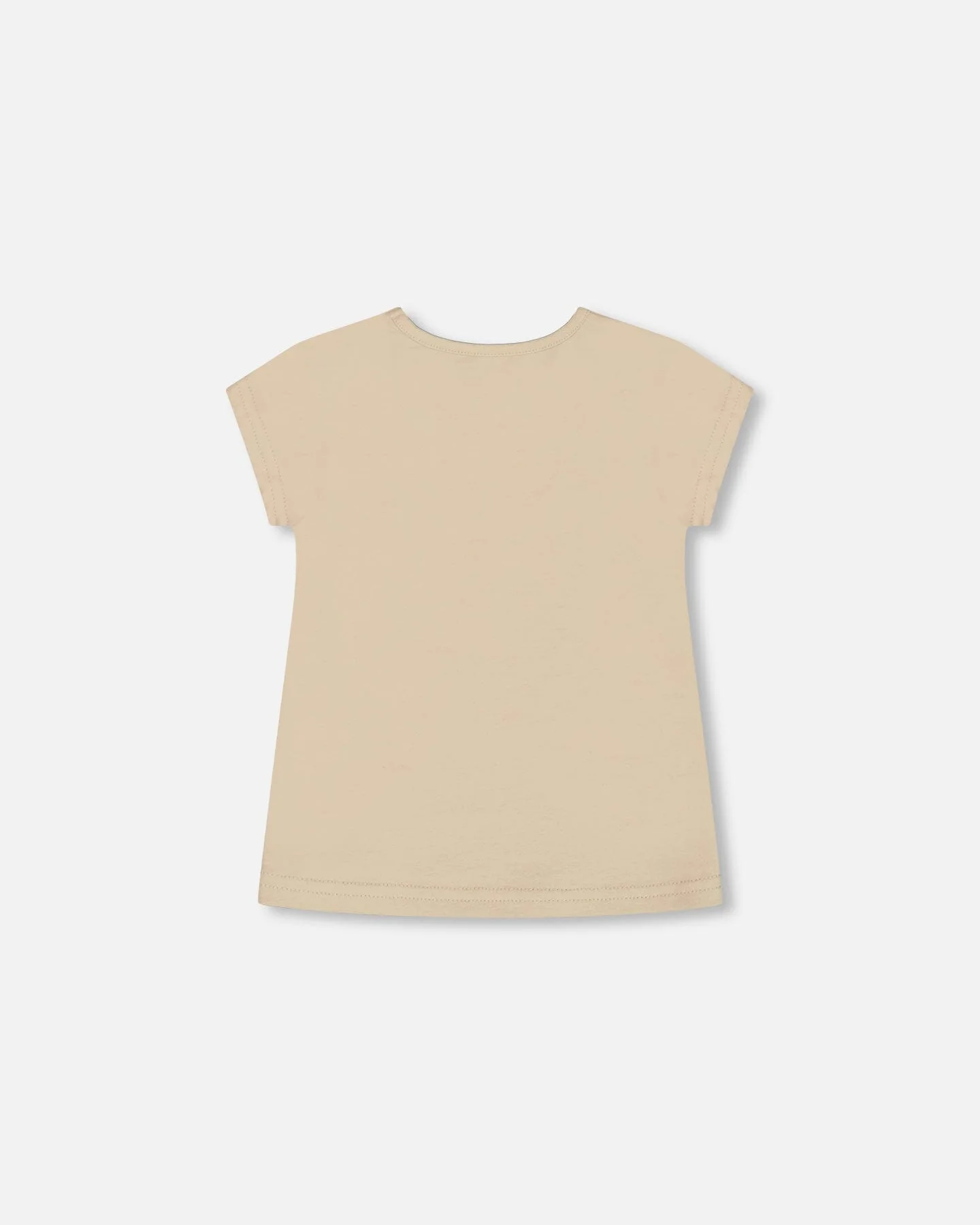 Organic Cotton Tee Beige And Cream Koala - Deux par Deux