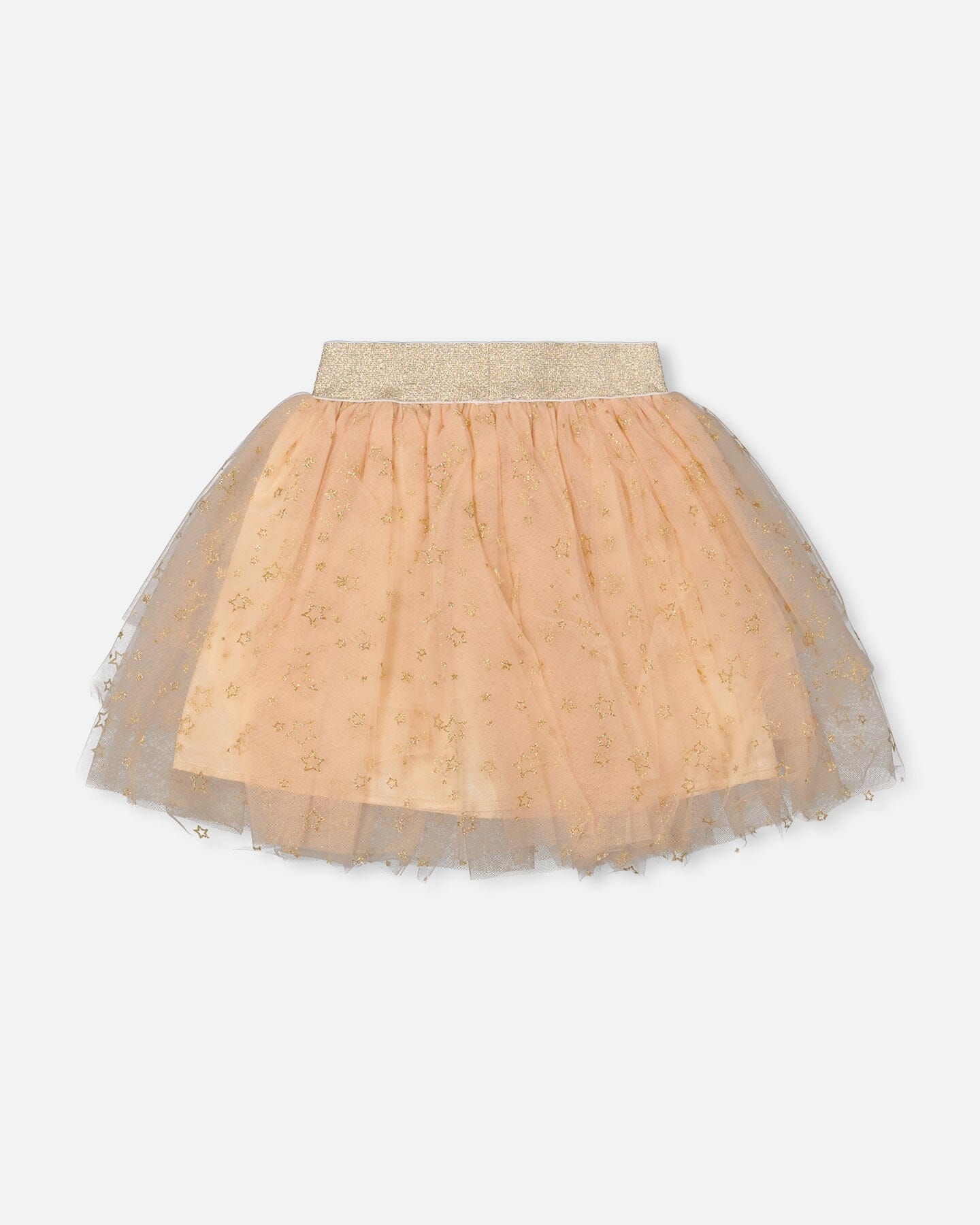 Multi Layer Glittering Mesh Skirt Beige - Deux par Deux