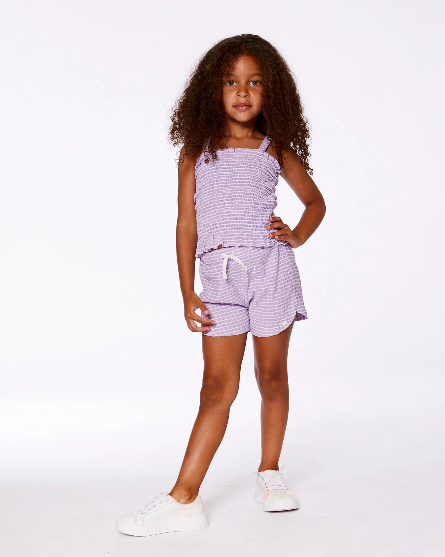 Smocked Tank Top Lilac - Deux par Deux
