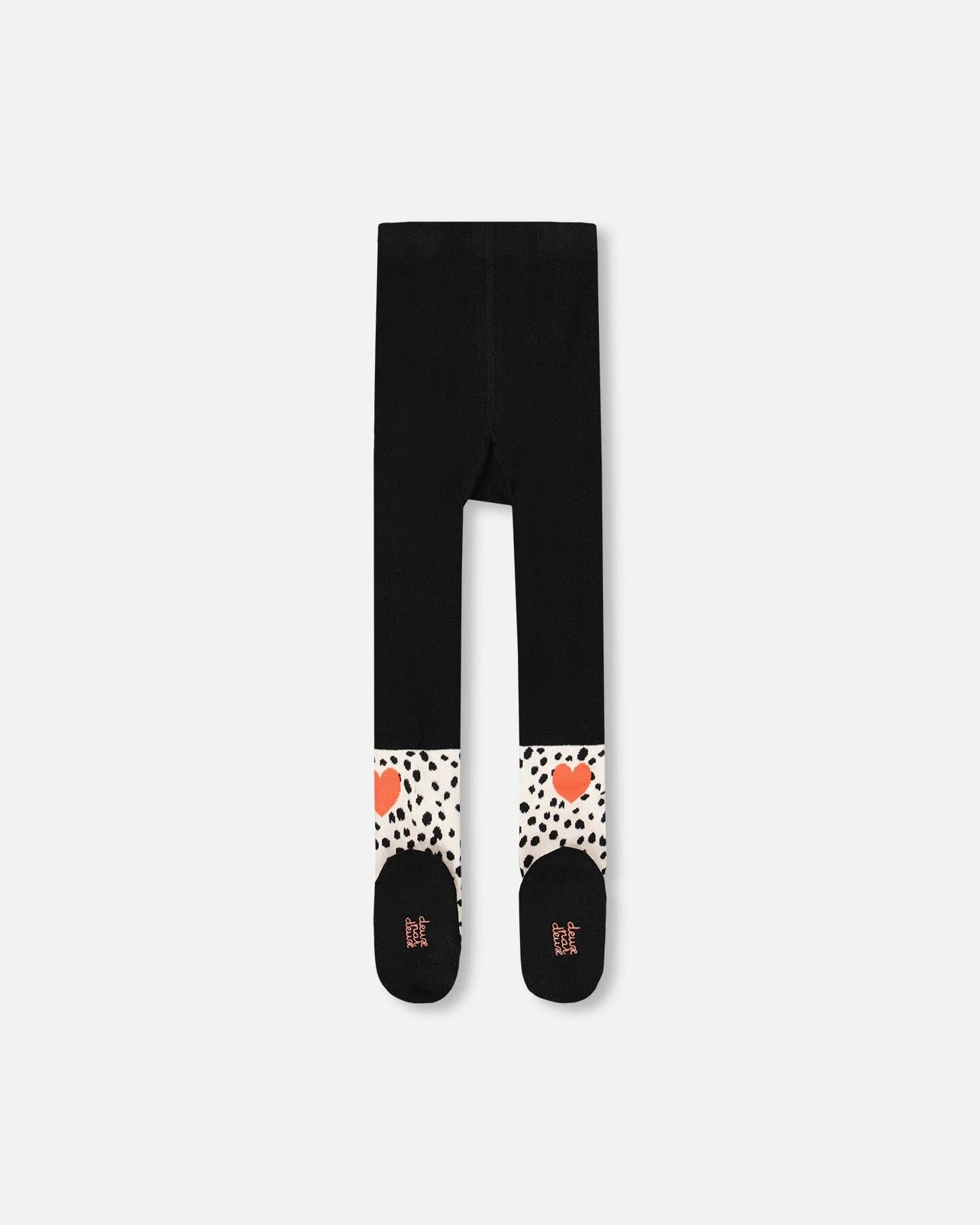 Knit Tights Black With Dalmatian Pattern - Deux par Deux
