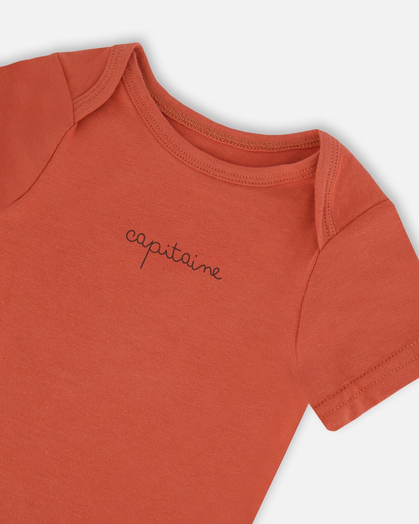 Organic Cotton Onesie Terracotta - Deux par Deux