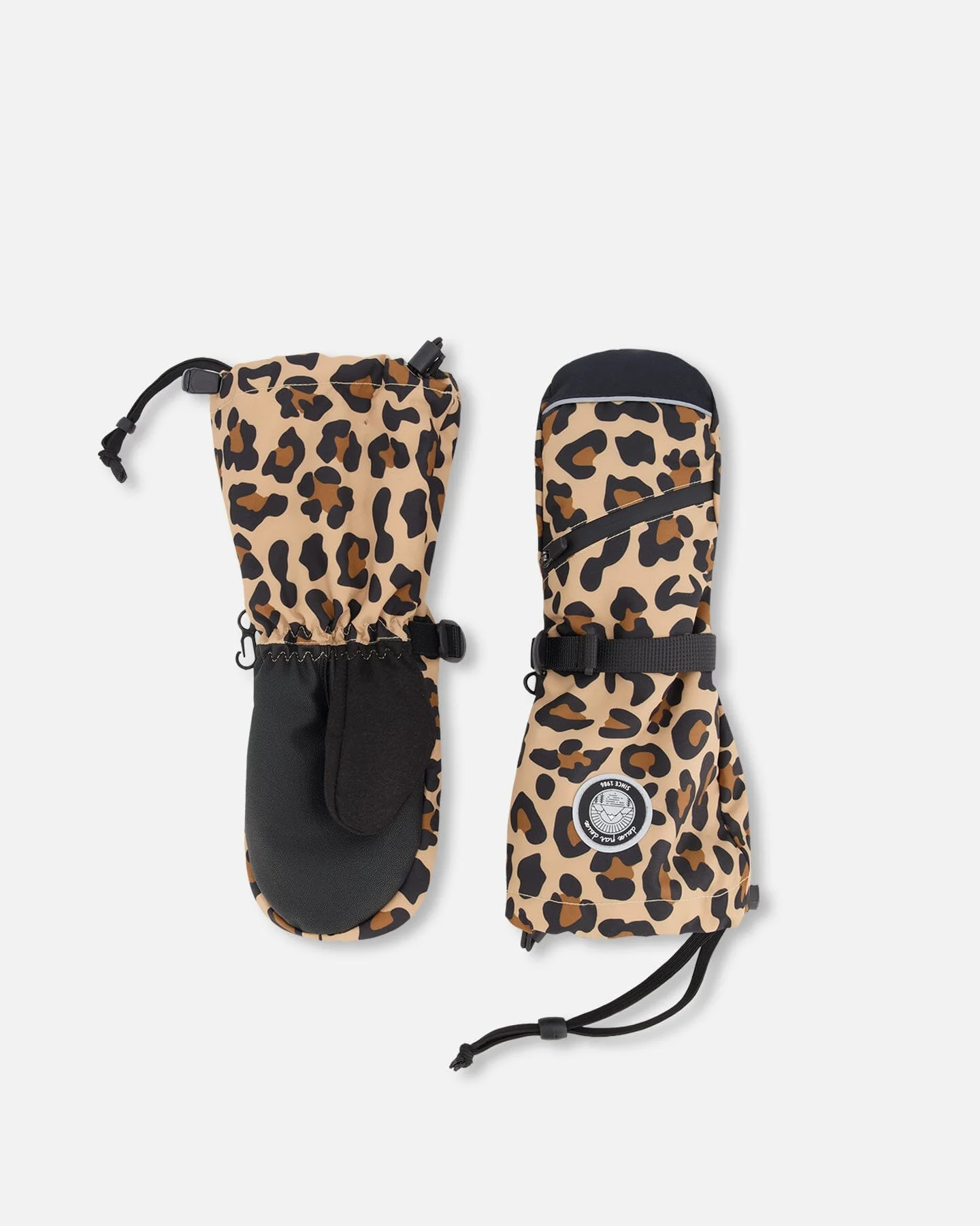 Winter Mittens Teknik Beige Leopard - Deux par Deux