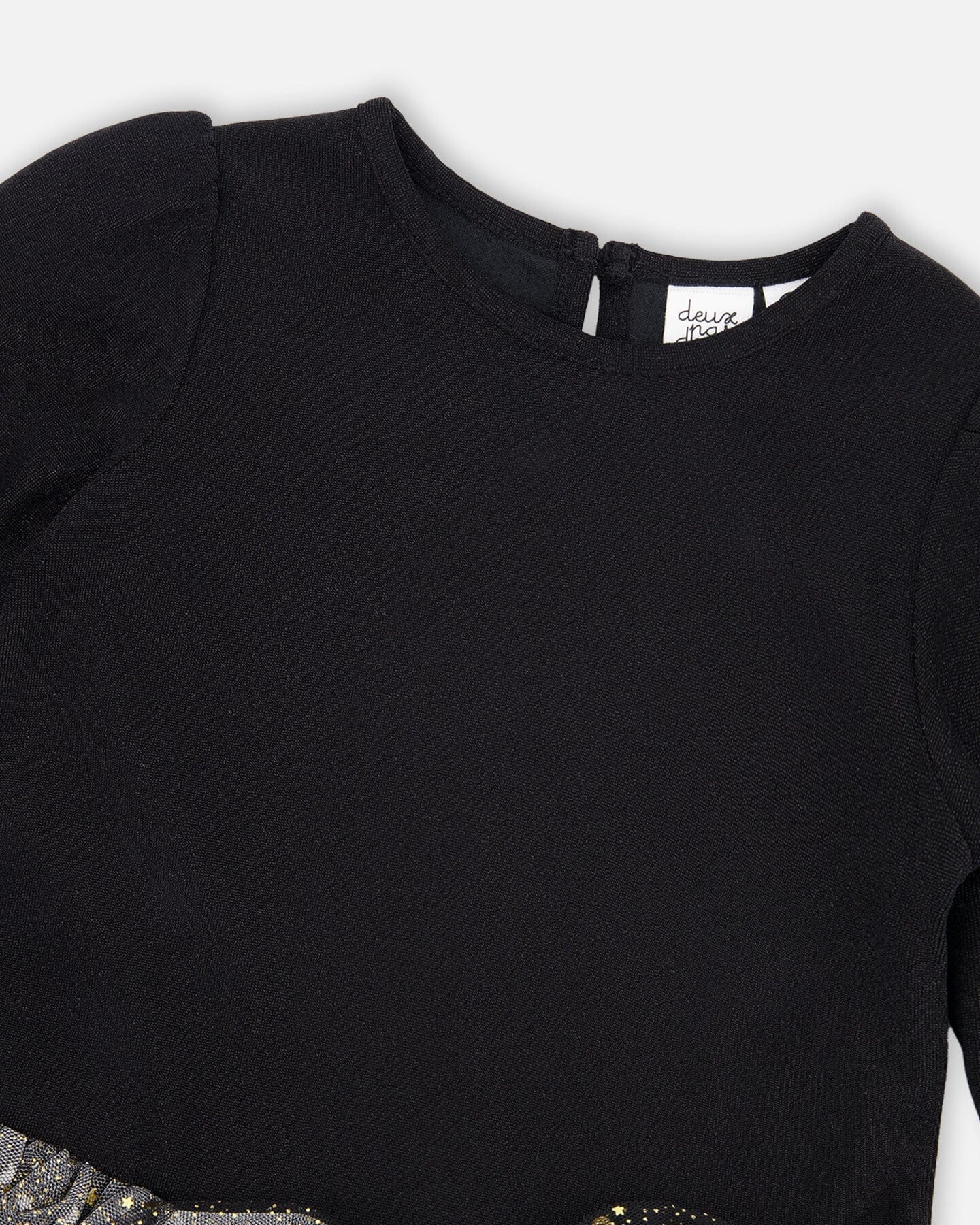 Glittering Mesh Skirt Party Dress Black - Deux par Deux